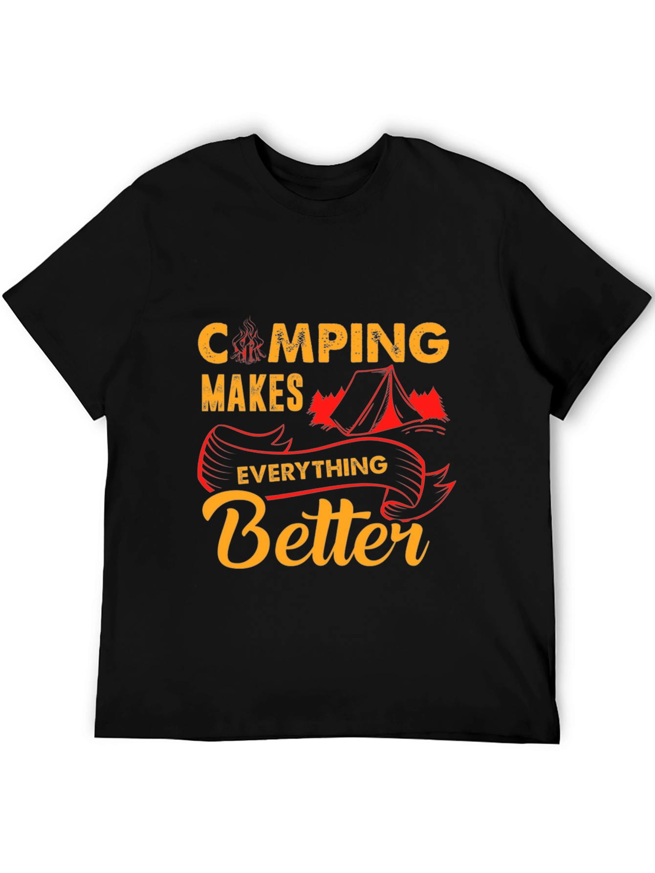Black Camping Makes Everything Better T-Shirt view 5