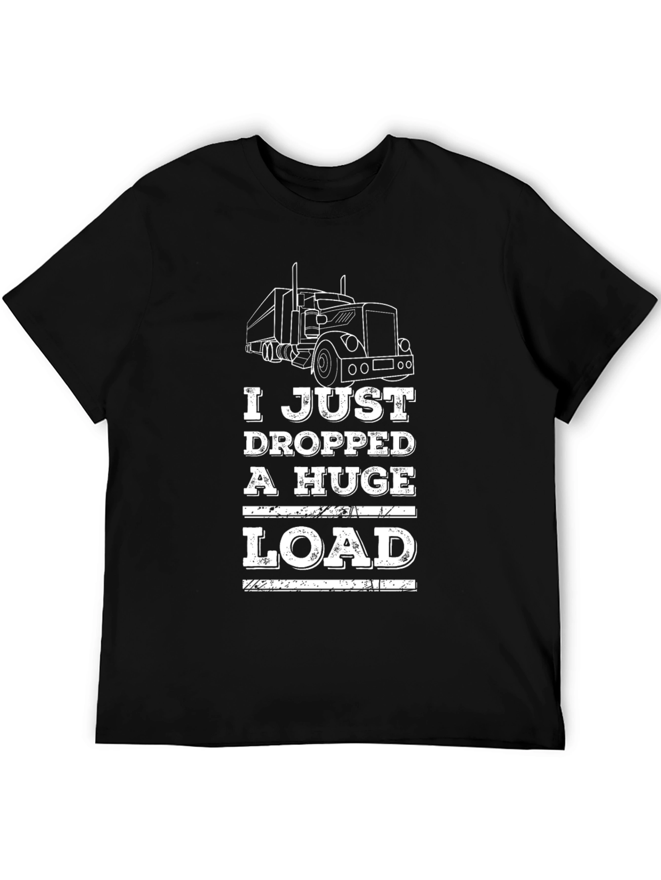 Black I Just Dropped A Huge Load Trucker T-Shirt view 5