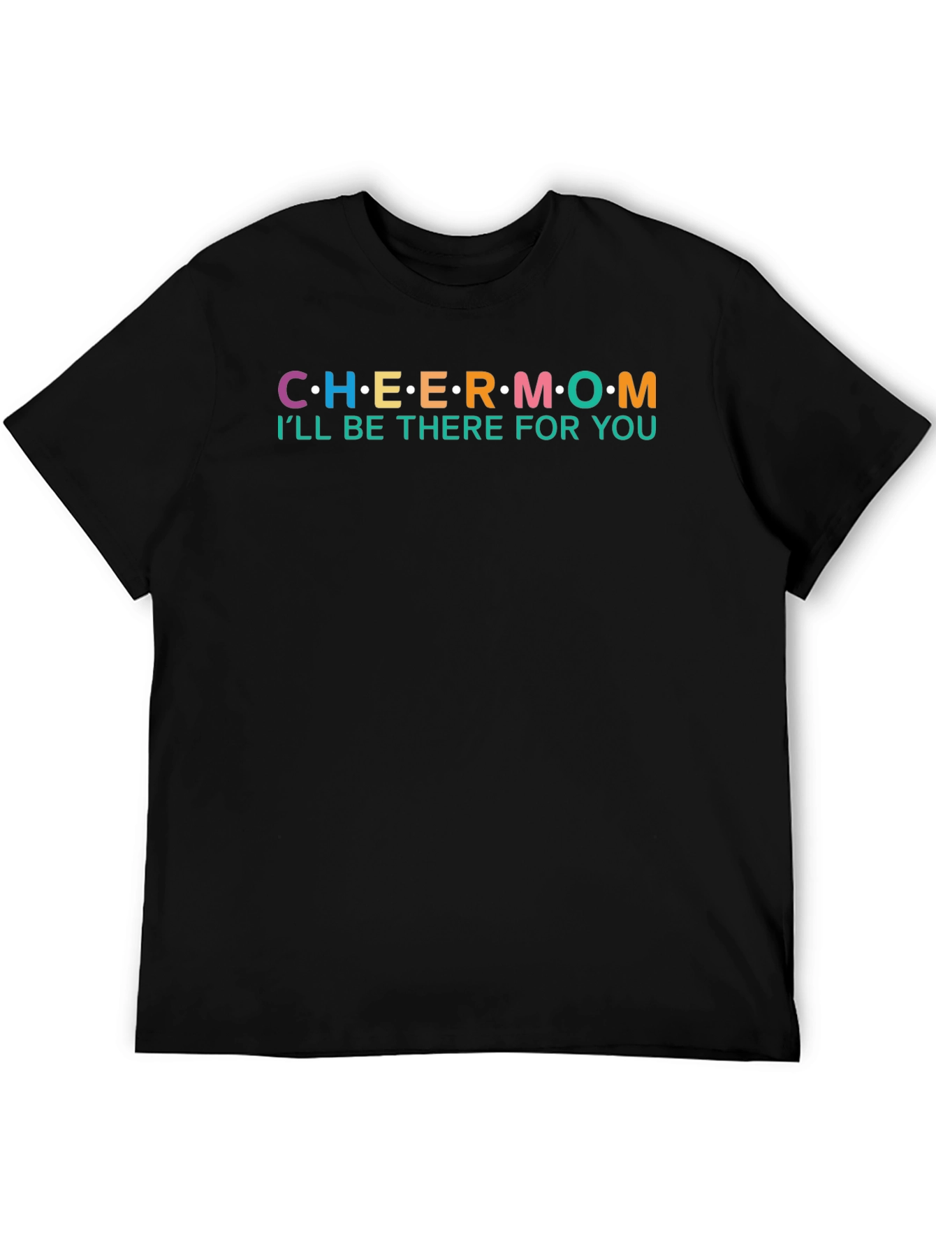 Black Cheermom T-shirt - Colorful Design view 5