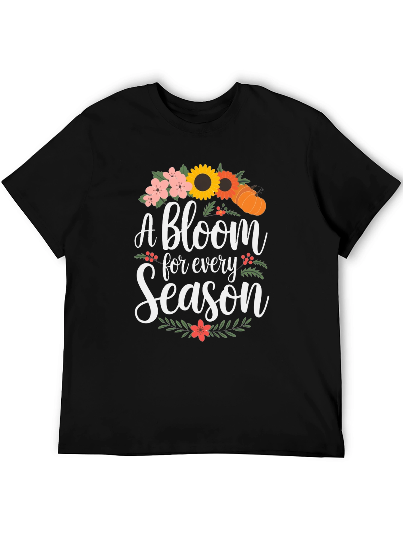 Black A Bloom for Every Season T-Shirt view 5