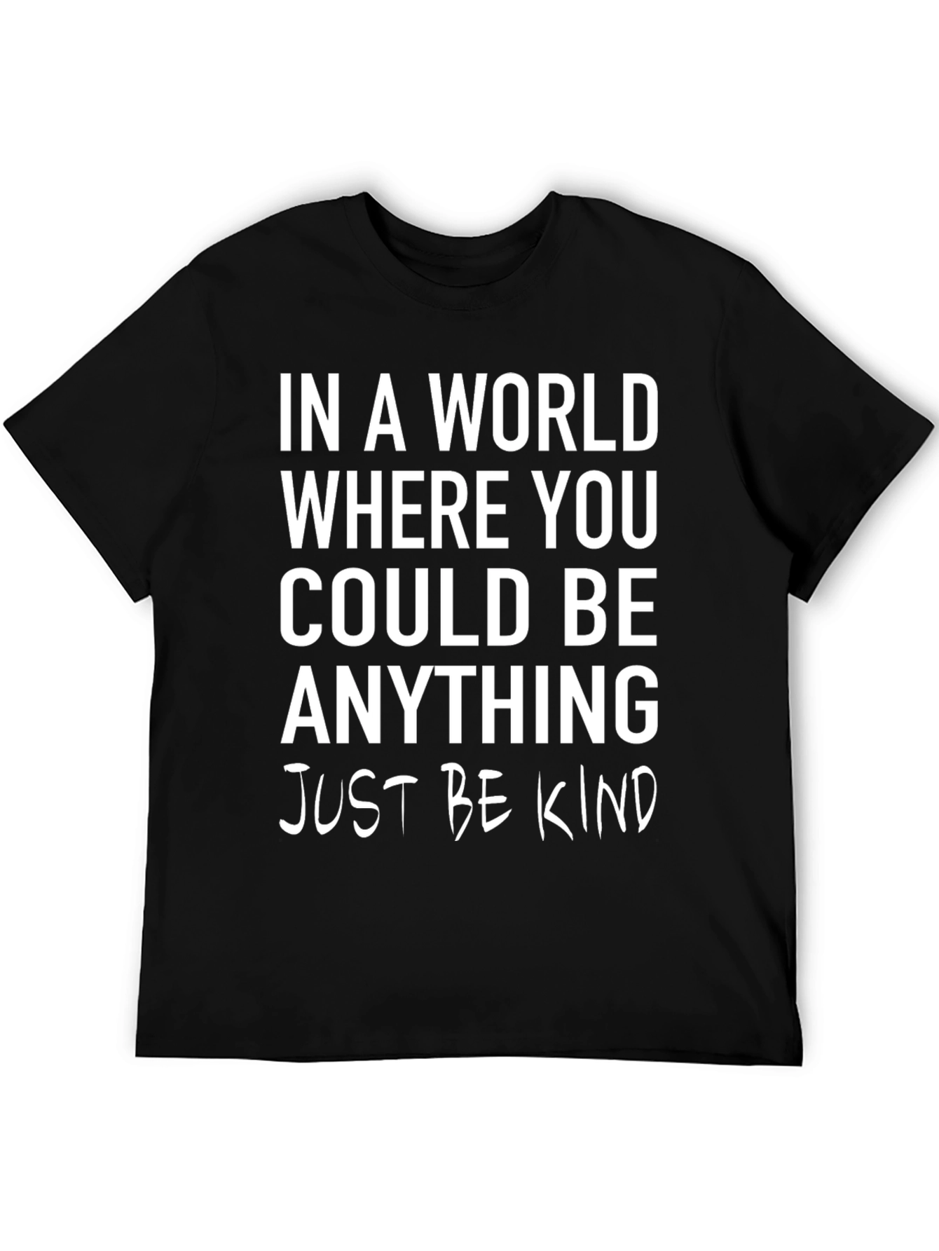Black Be Kind T-Shirt - Inspirational Graphic Tee view 5