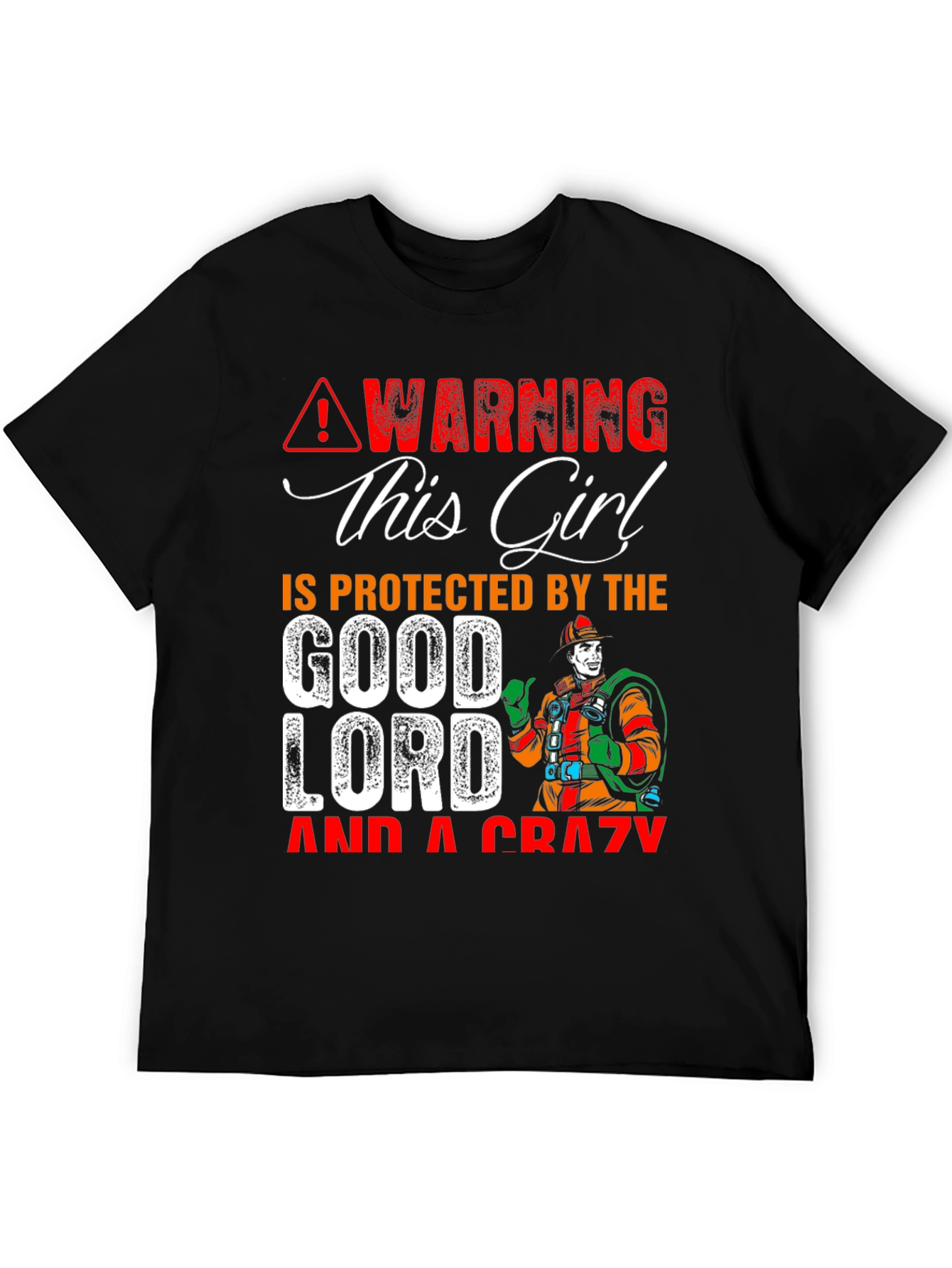 Warning This Girl is Protected Graphic T-Shirt - 5
