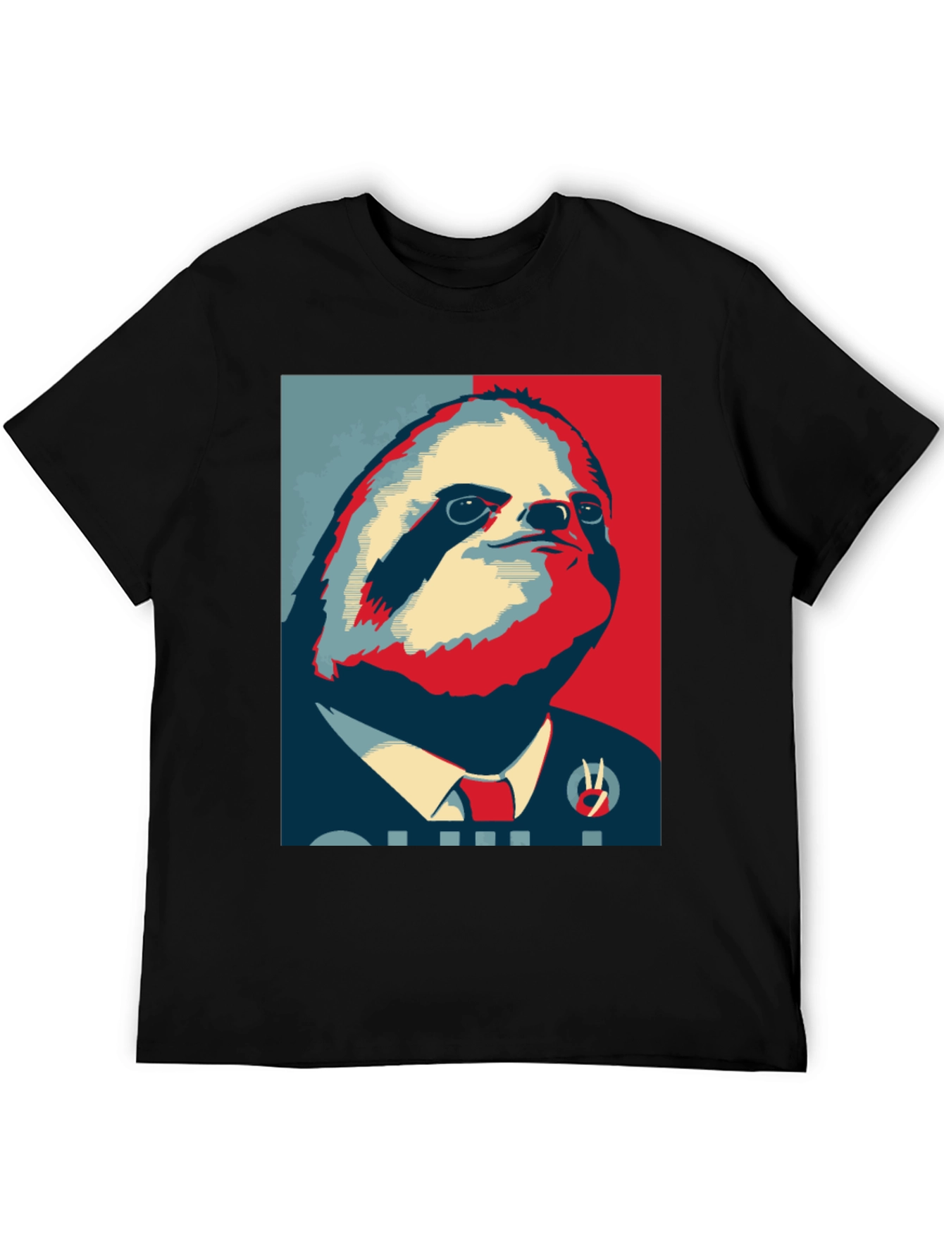 Black Sloth Hope T-Shirt - Funny Political Animal Tee view 5