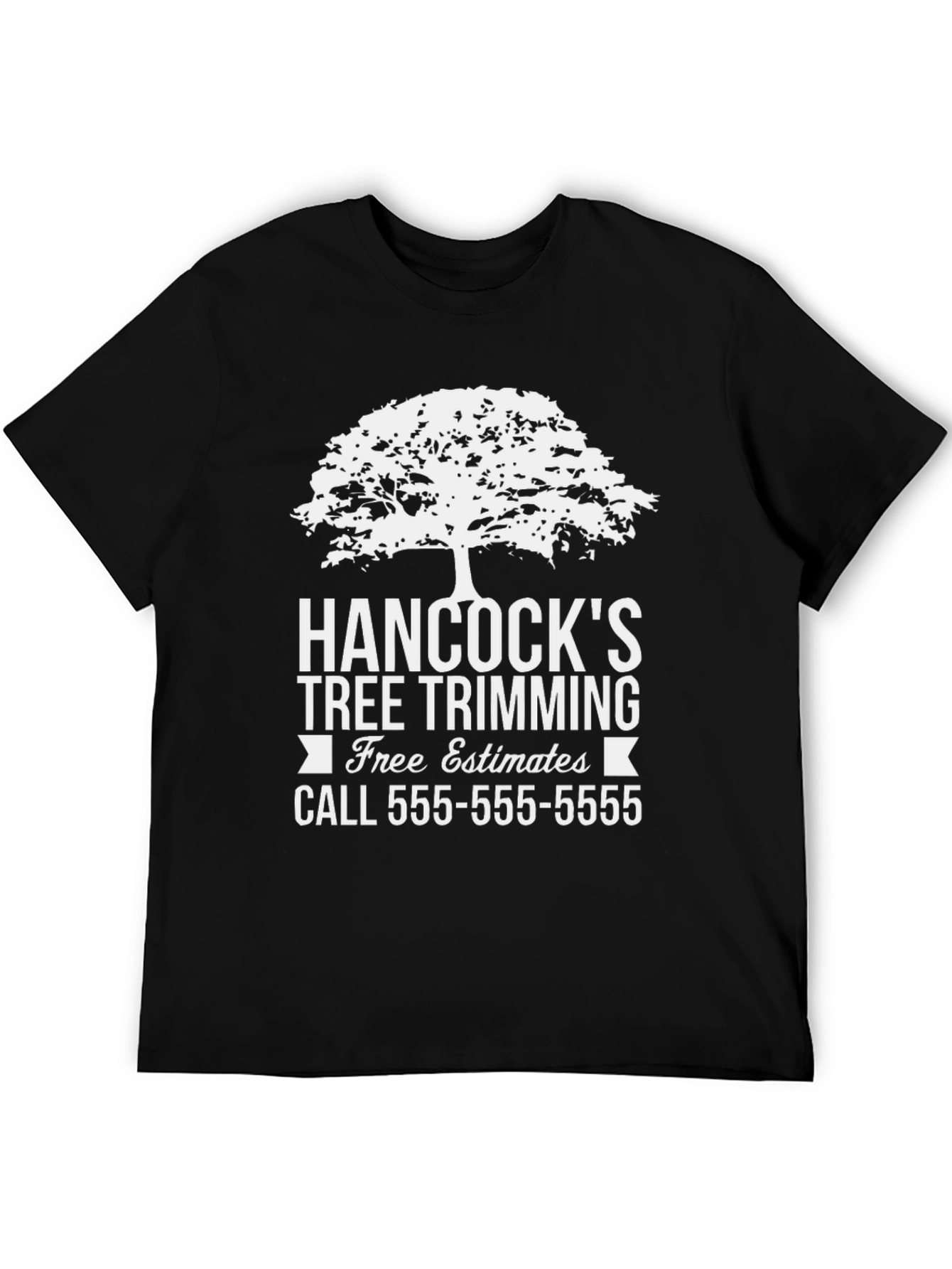 Black Hancock's Tree Trimming Tee - Free Estimates! view 5