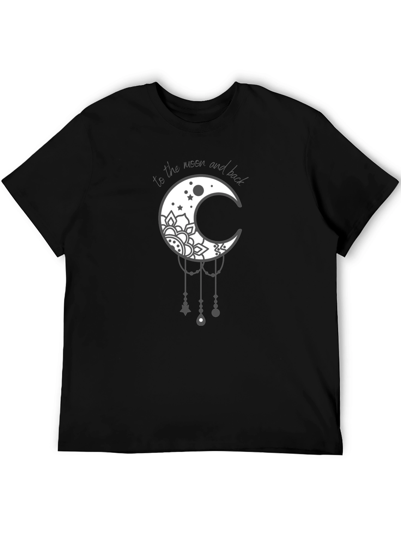 Black Moon and Back Graphic Tee - Stylish Celestial Design view 5