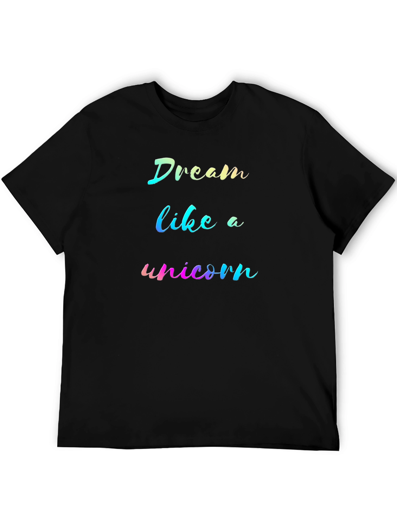 Black Dream Like a Unicorn Graphic Tee view 5