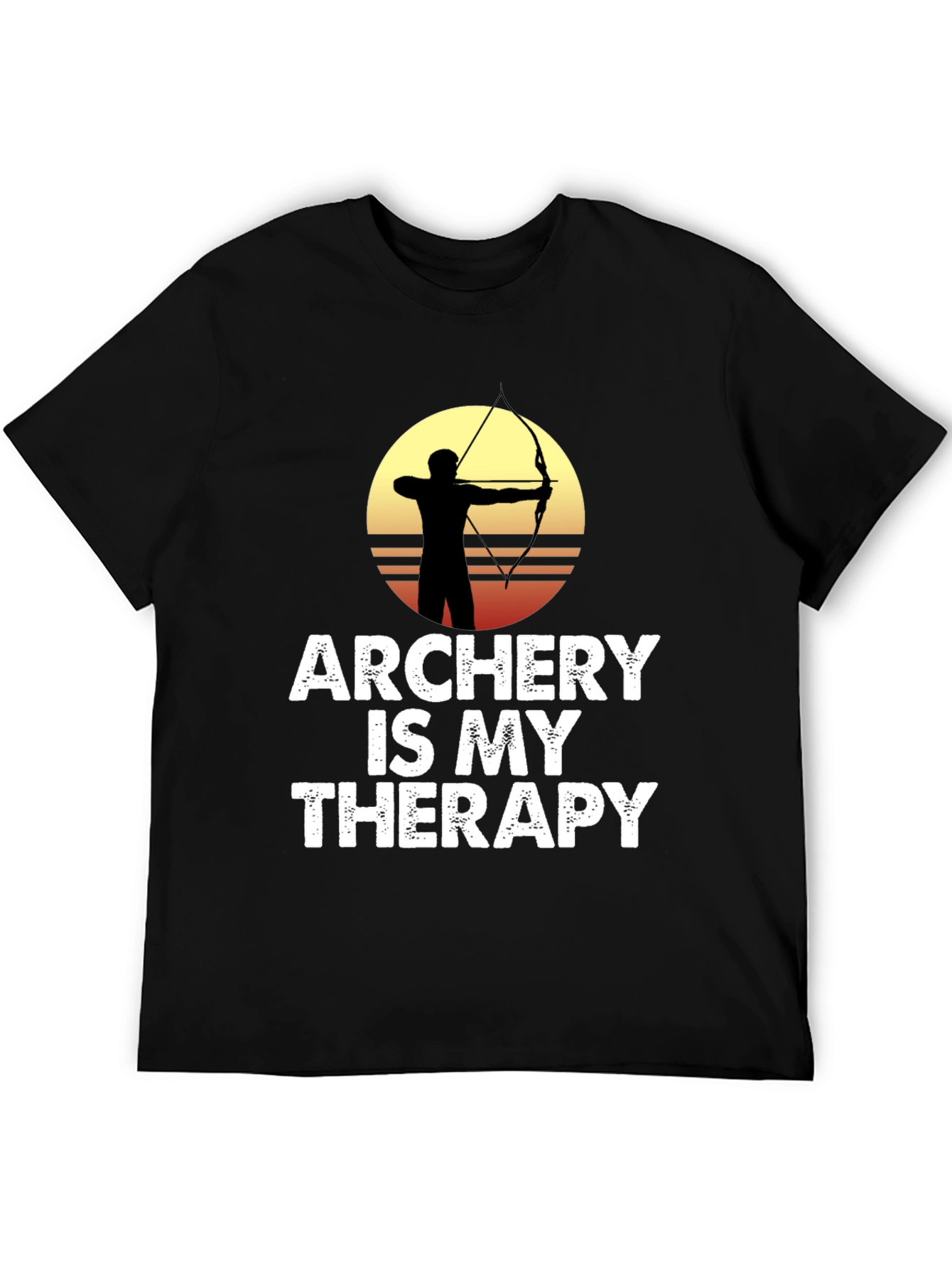 Black Archery is My Therapy Graphic T-Shirt view 5