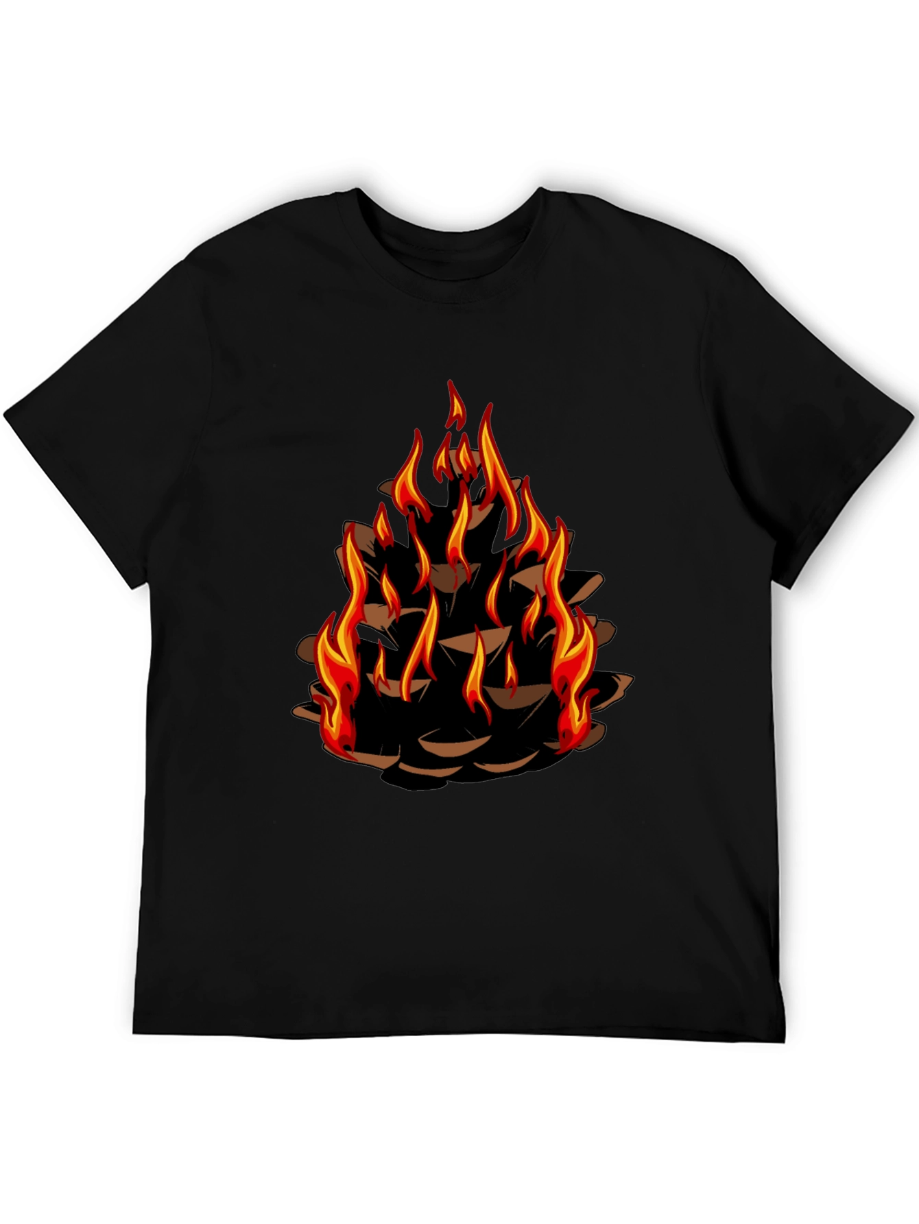 Burning Pinecone Graphic Tee - Black - 5