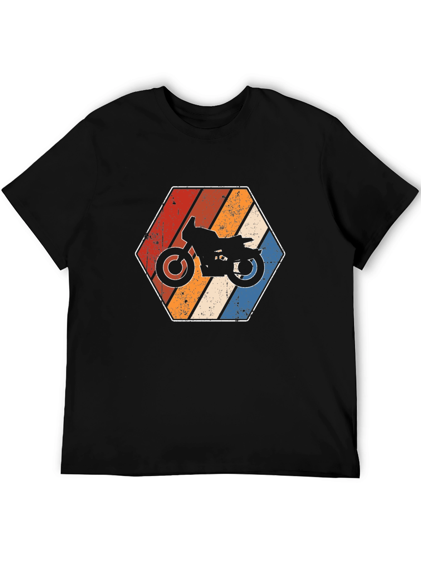 Black Retro Motorcycle Graphic Tee view 5