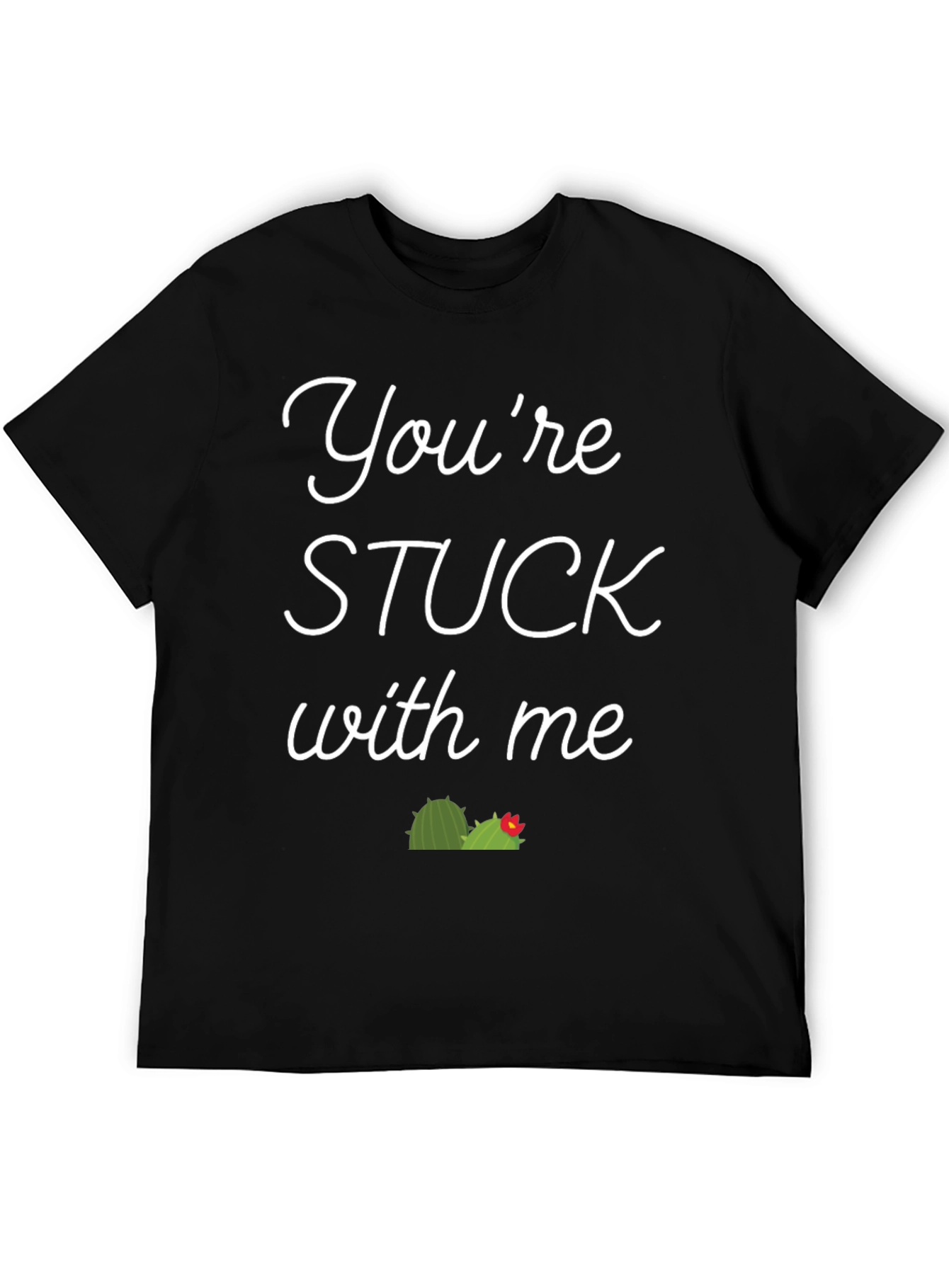 Black Stuck with Me Graphic Tee - Funny Unisex T-Shirt view 5