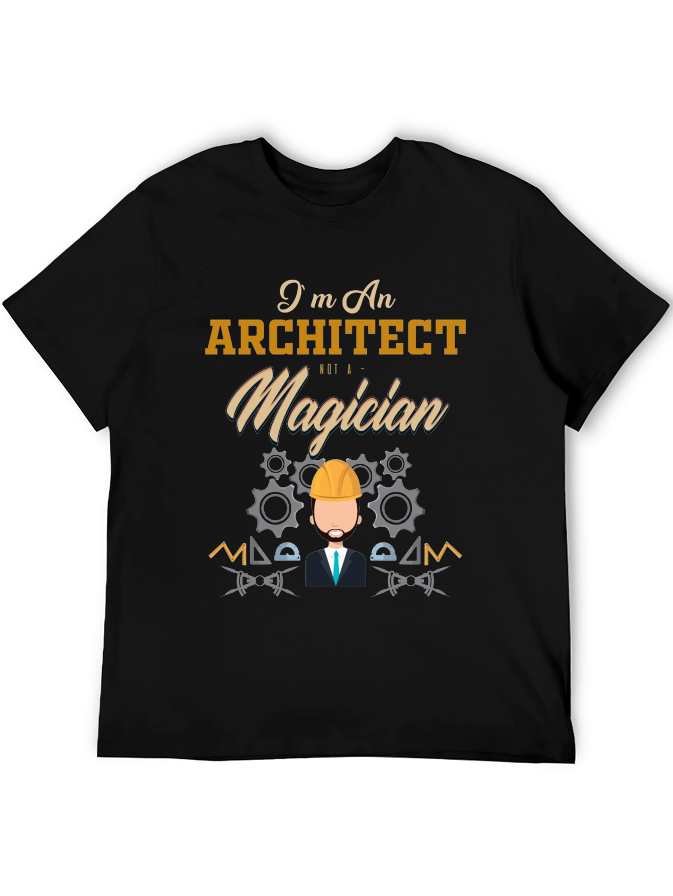 Black Architect Not a Magician Graphic Tee view 5