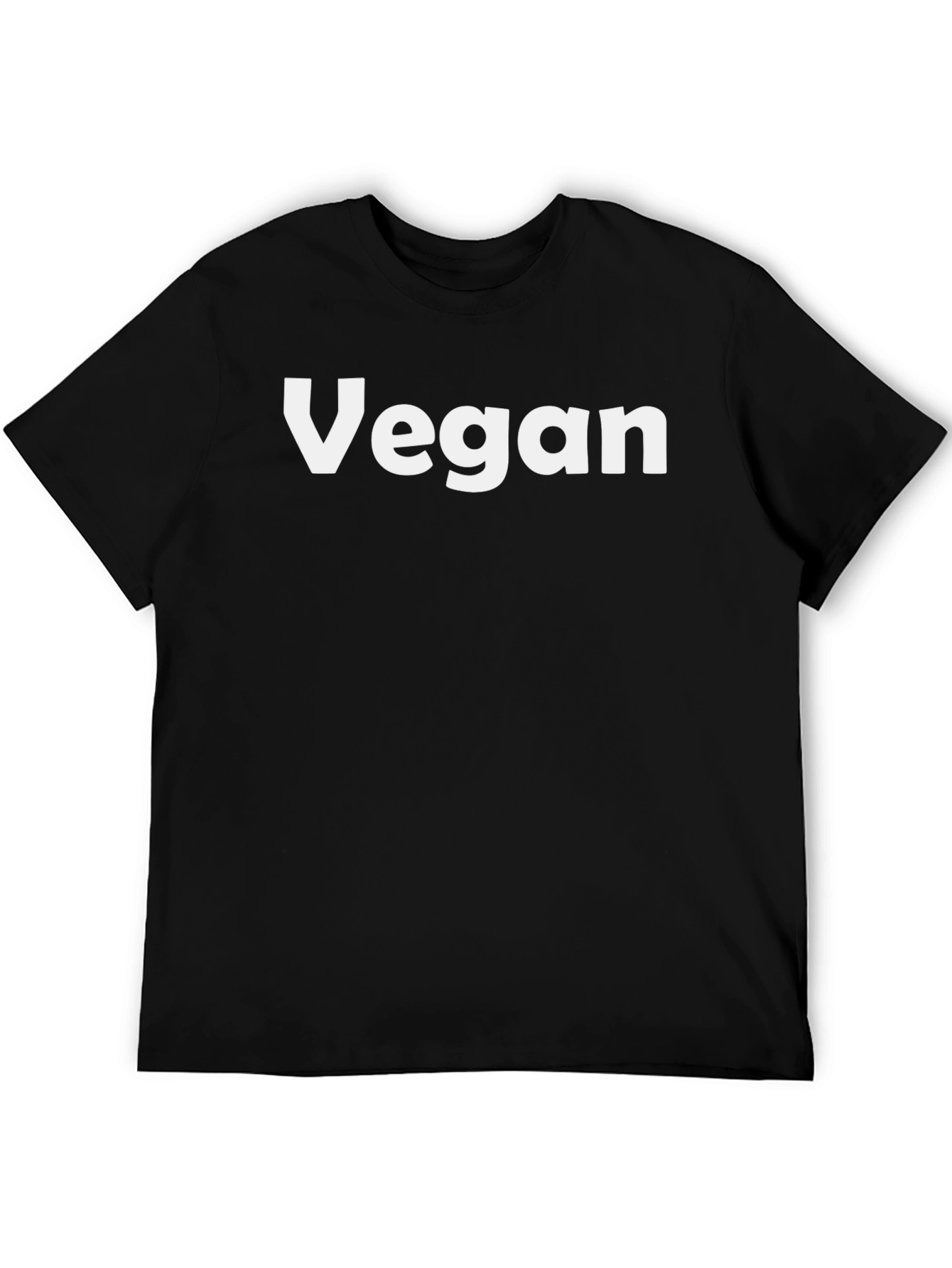 Vegan Statement T-Shirt - Bold White Print on Black - 5