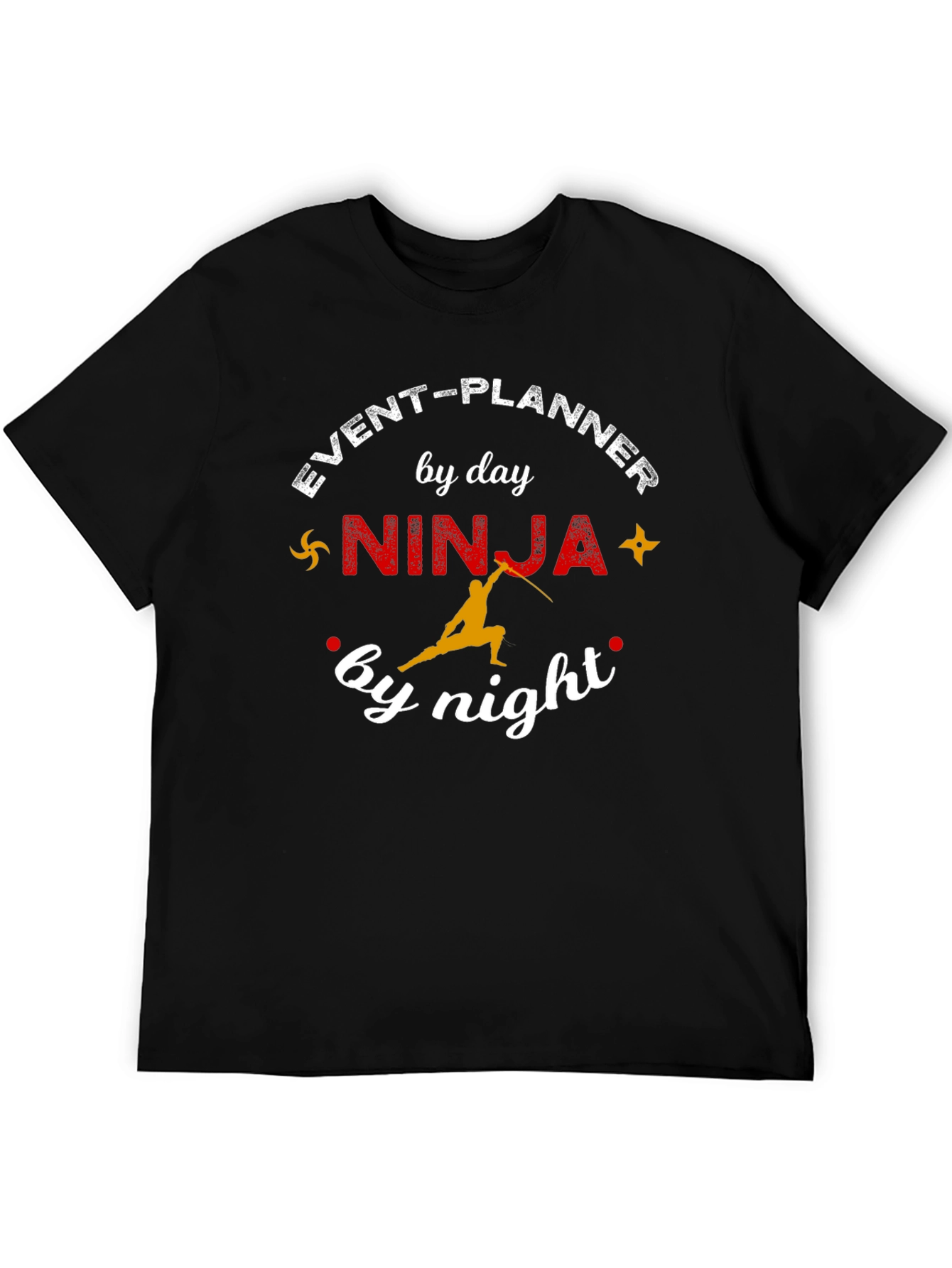Black Event Planner Ninja T-Shirt view 5