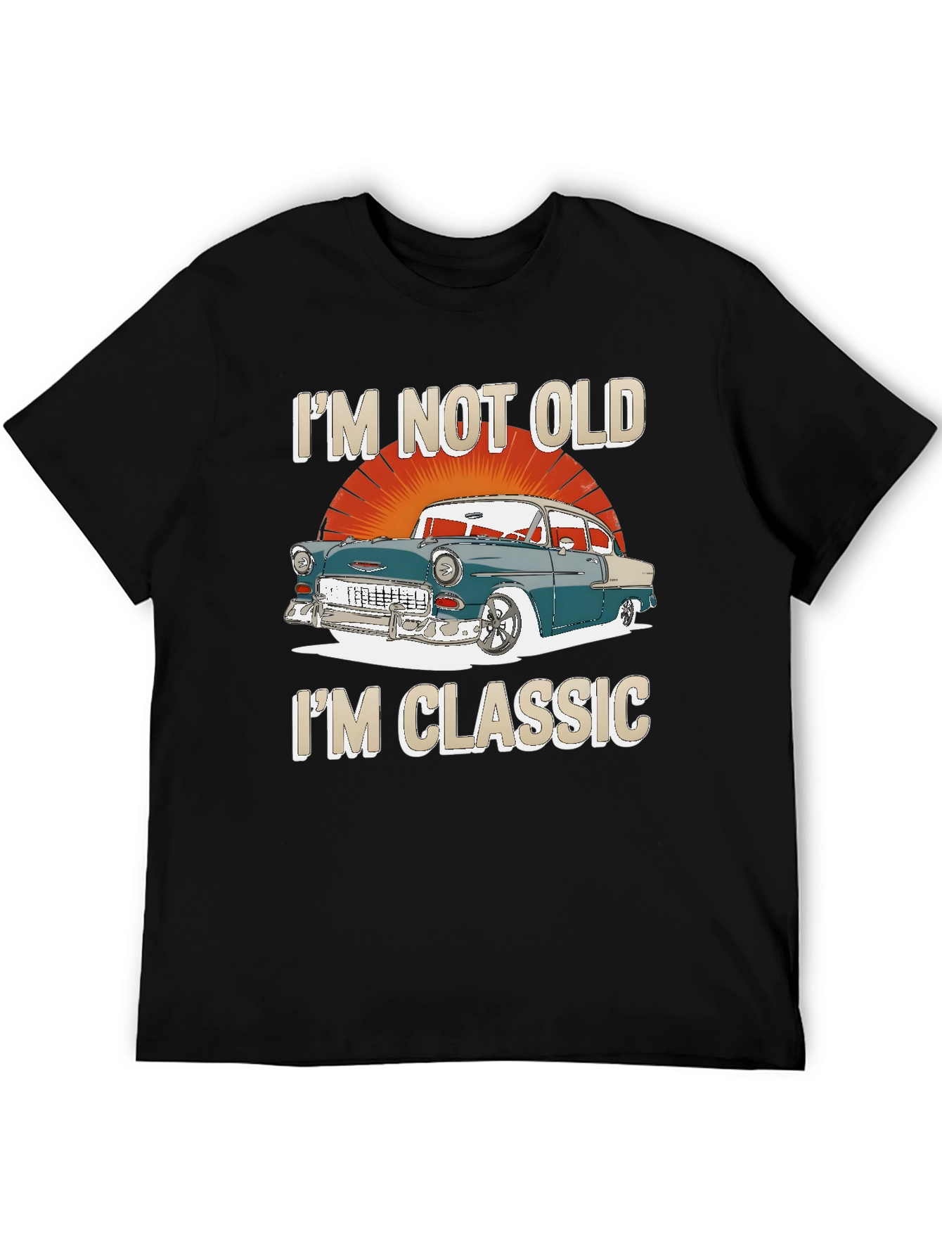 Black Classic Car Graphic T-Shirt - I'm Not Old, I'm Classic view 5