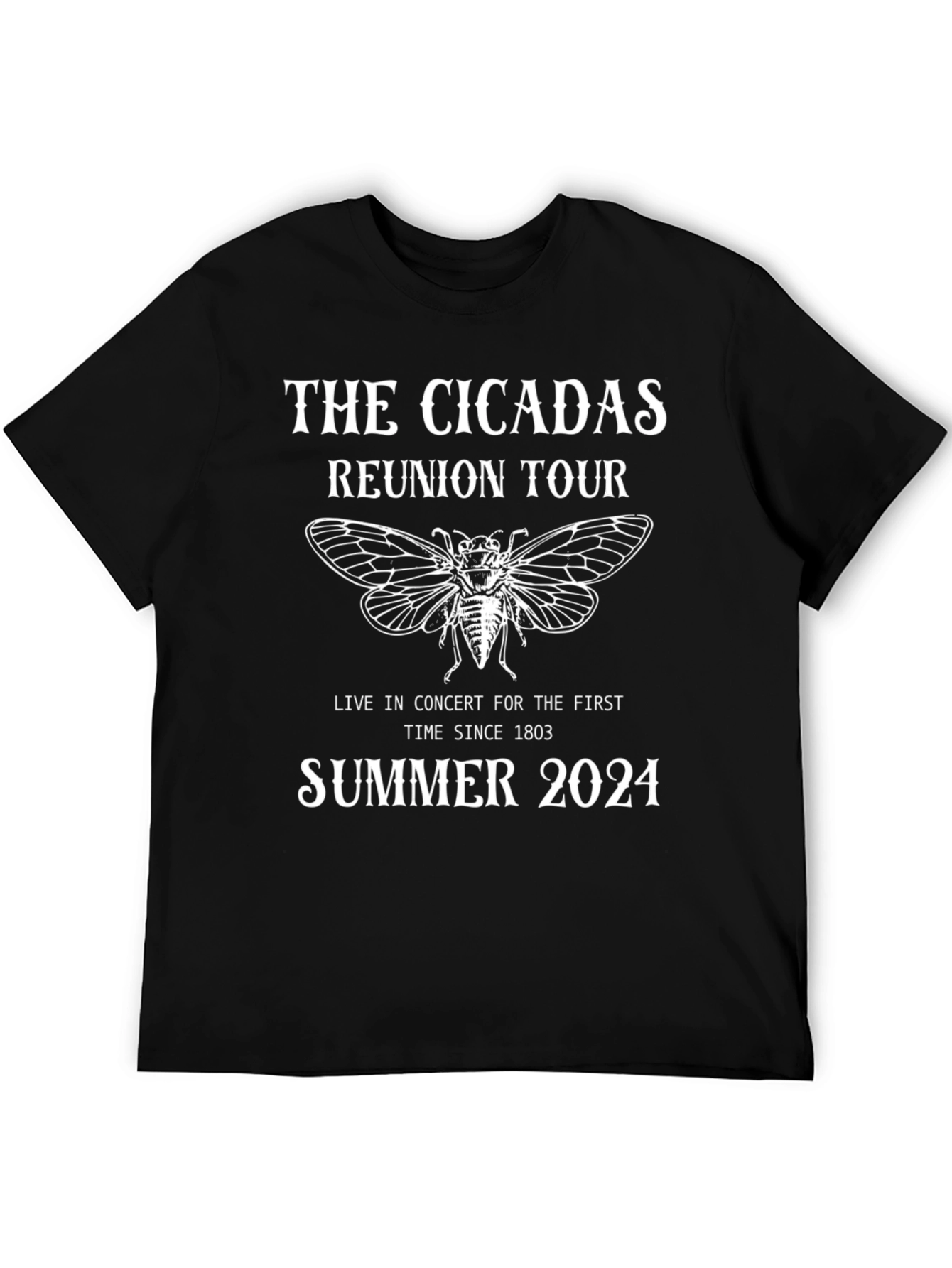 Black The Cicadas Reunion Tour 2024 T-Shirt view 5