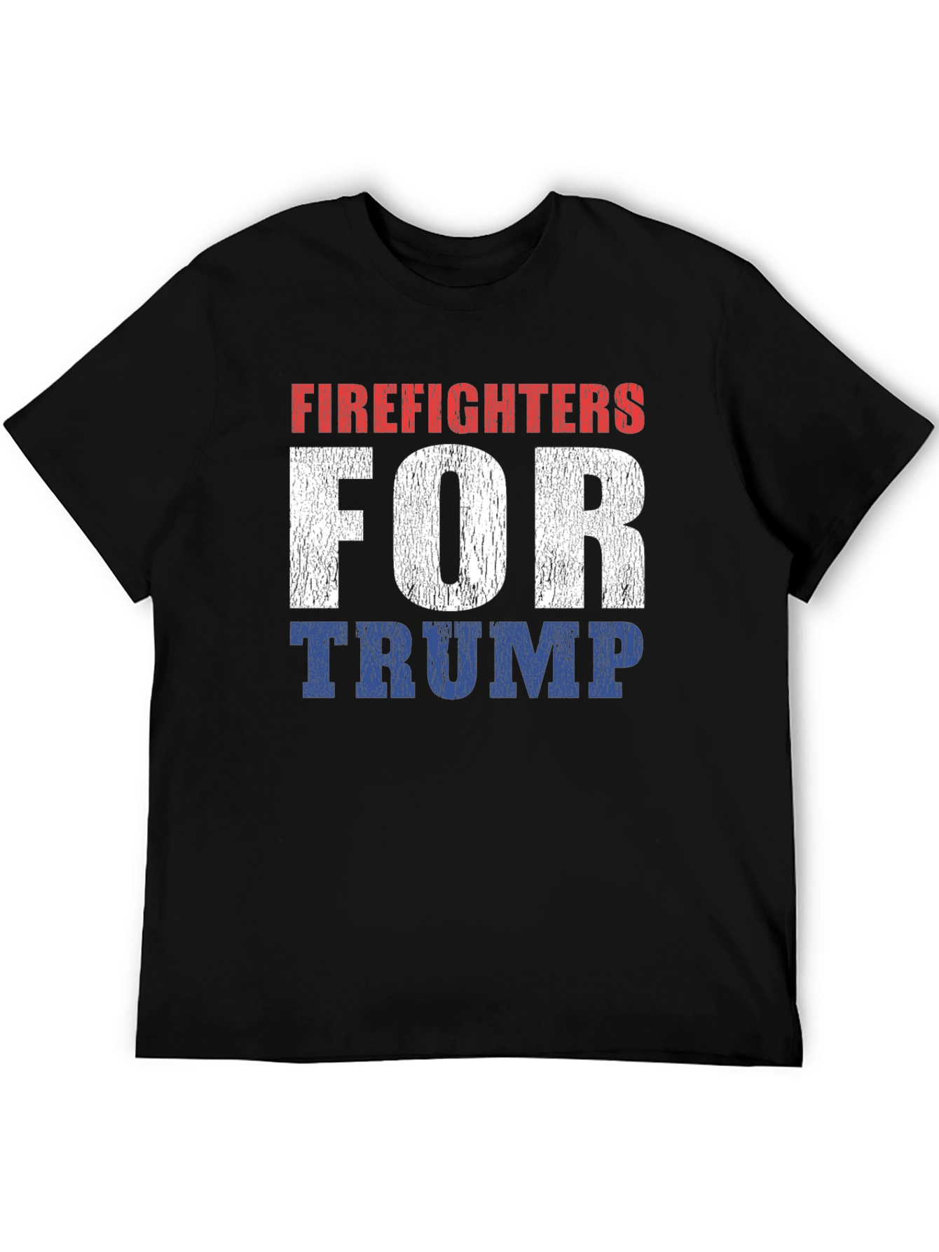 Black Firefighters for Trump Patriotic T-Shirt view 5