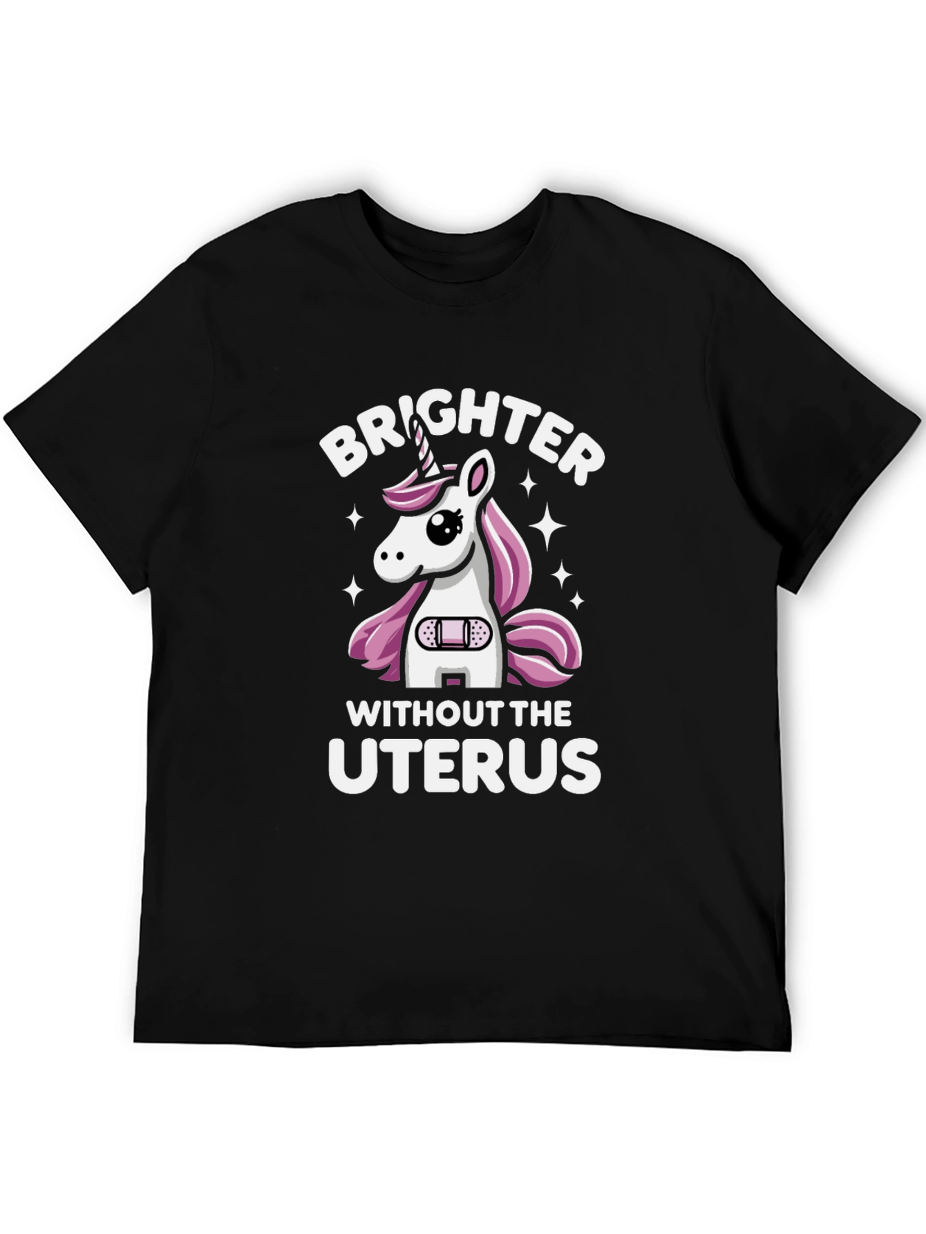 Black Brighter Without The Uterus Graphic Tee view 5