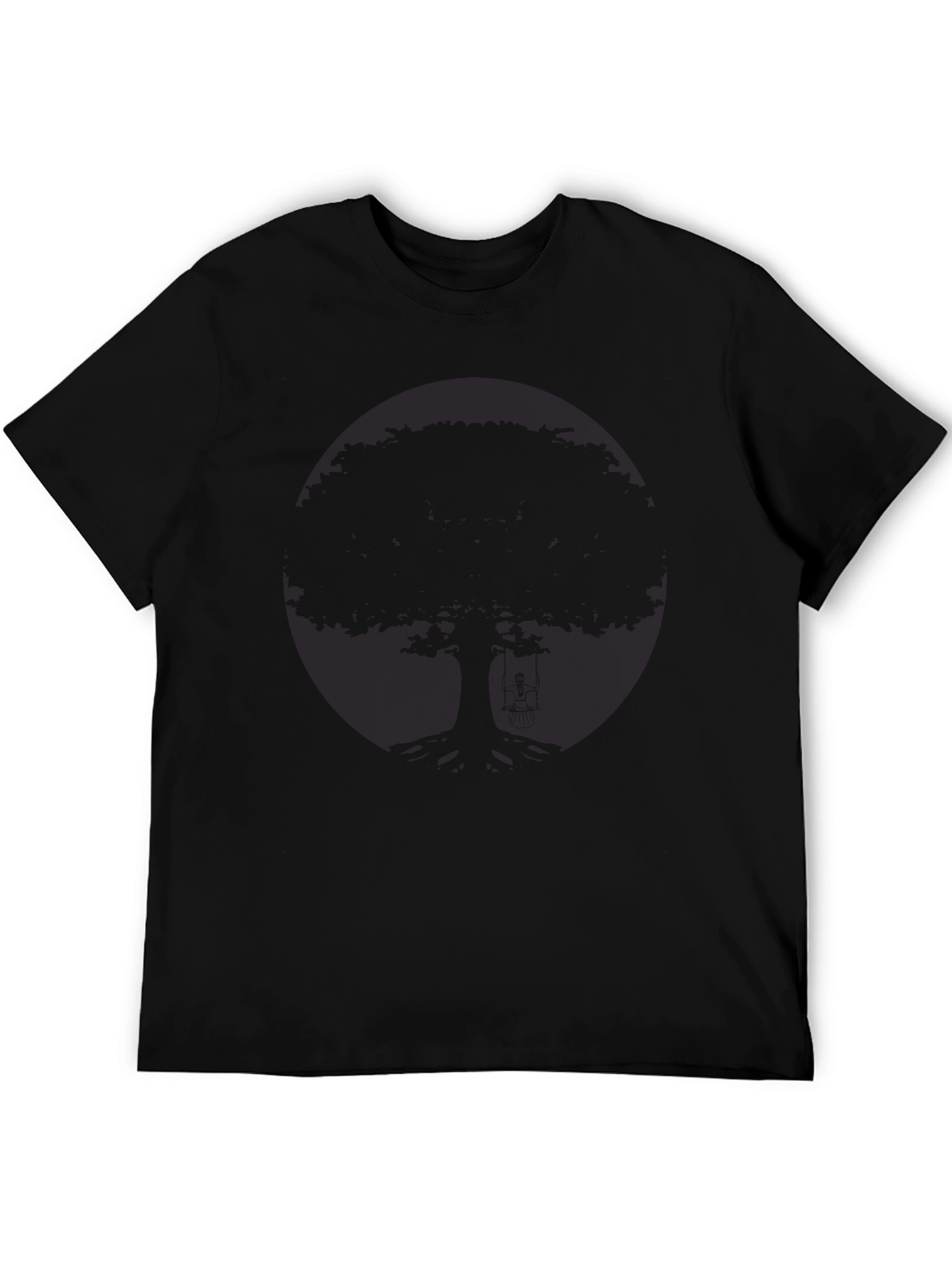 Black Classic Black Crew Neck T-Shirt | Everyday Essential view 5