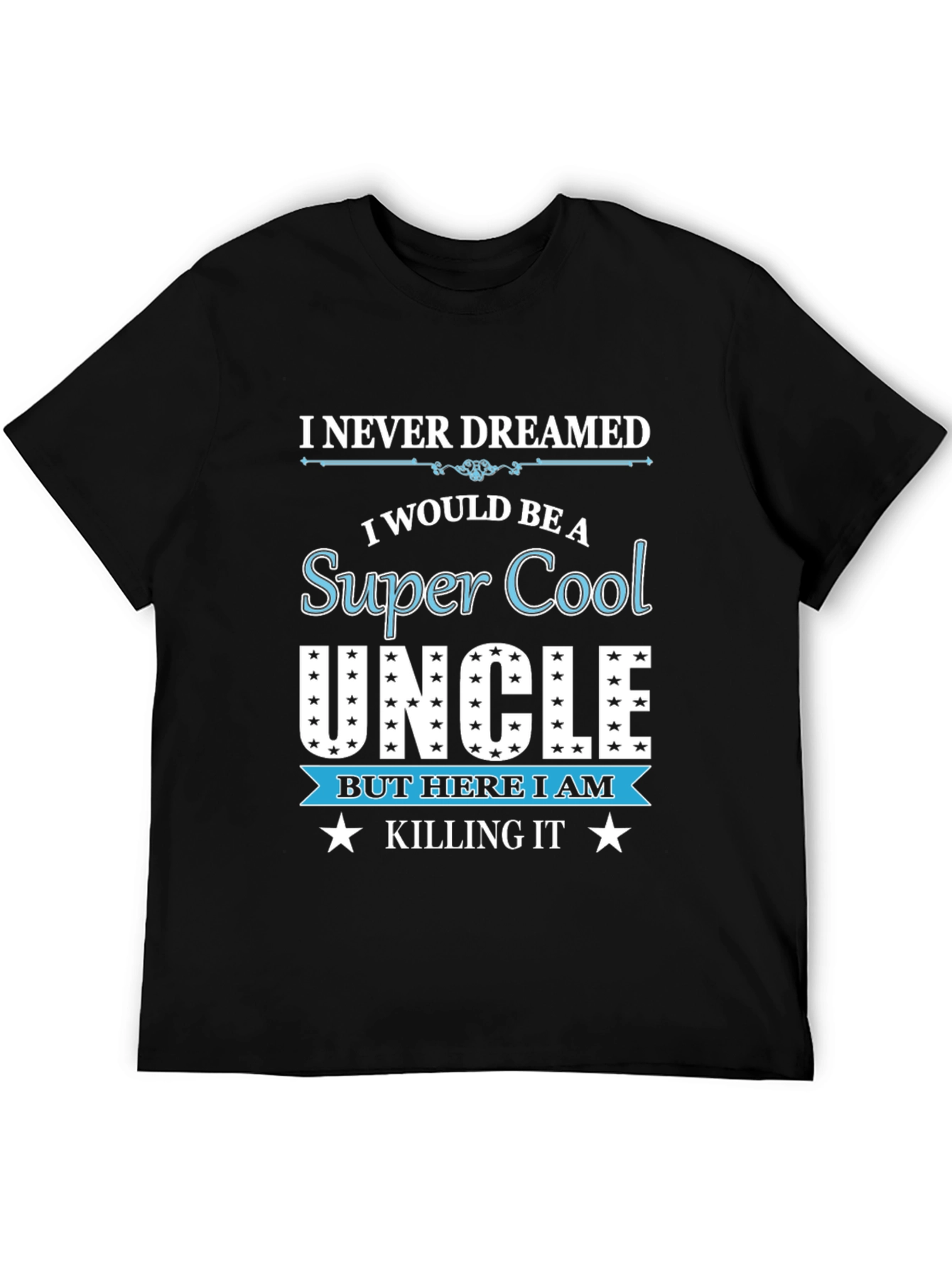 Black Super Cool Uncle T-Shirt view 5