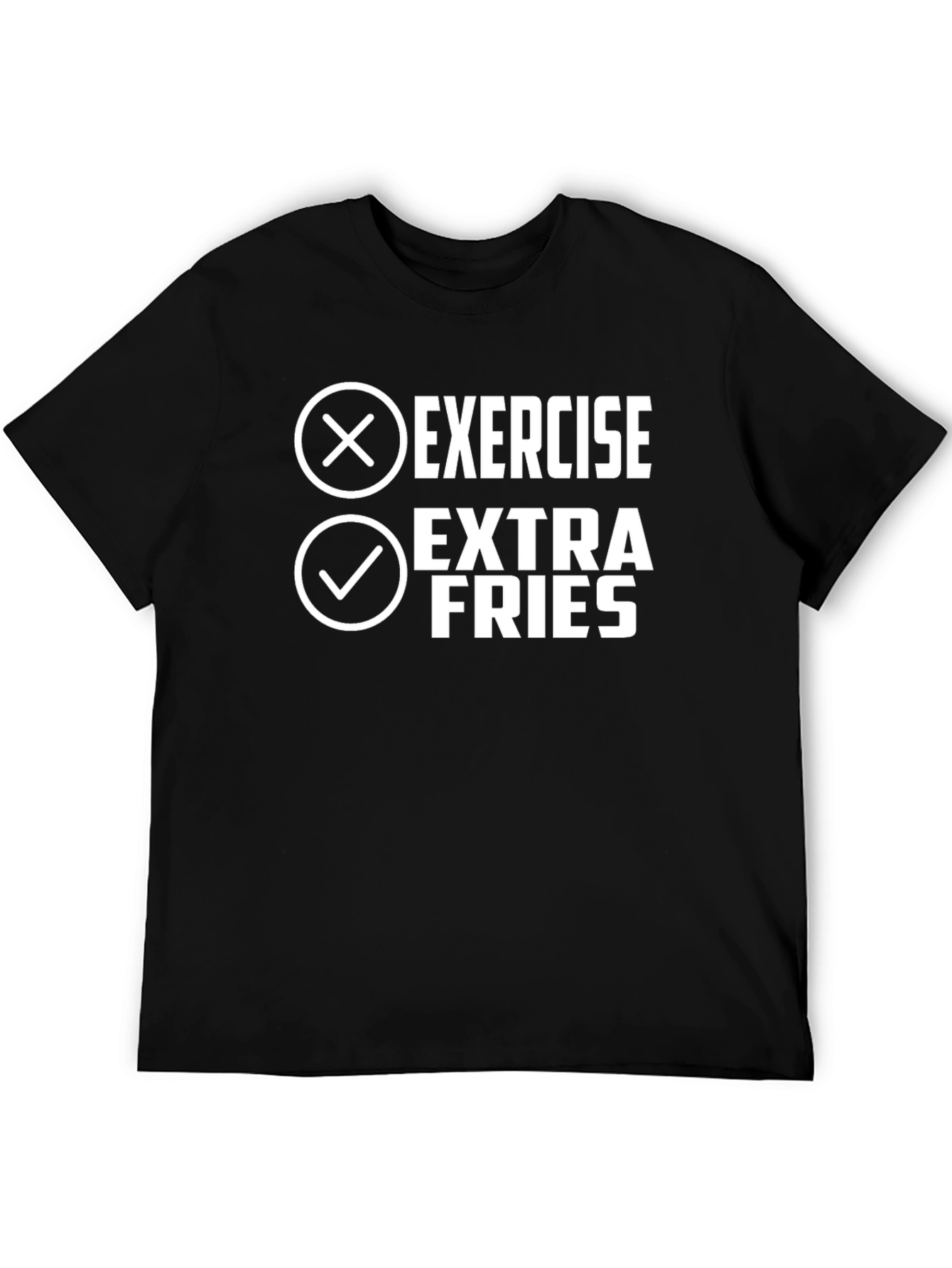 Black Extra Fries Black Graphic Tee view 5