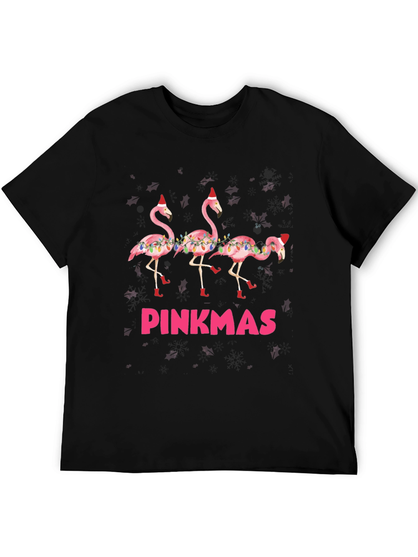 Black Pinkmas Flamingo T-Shirt view 5