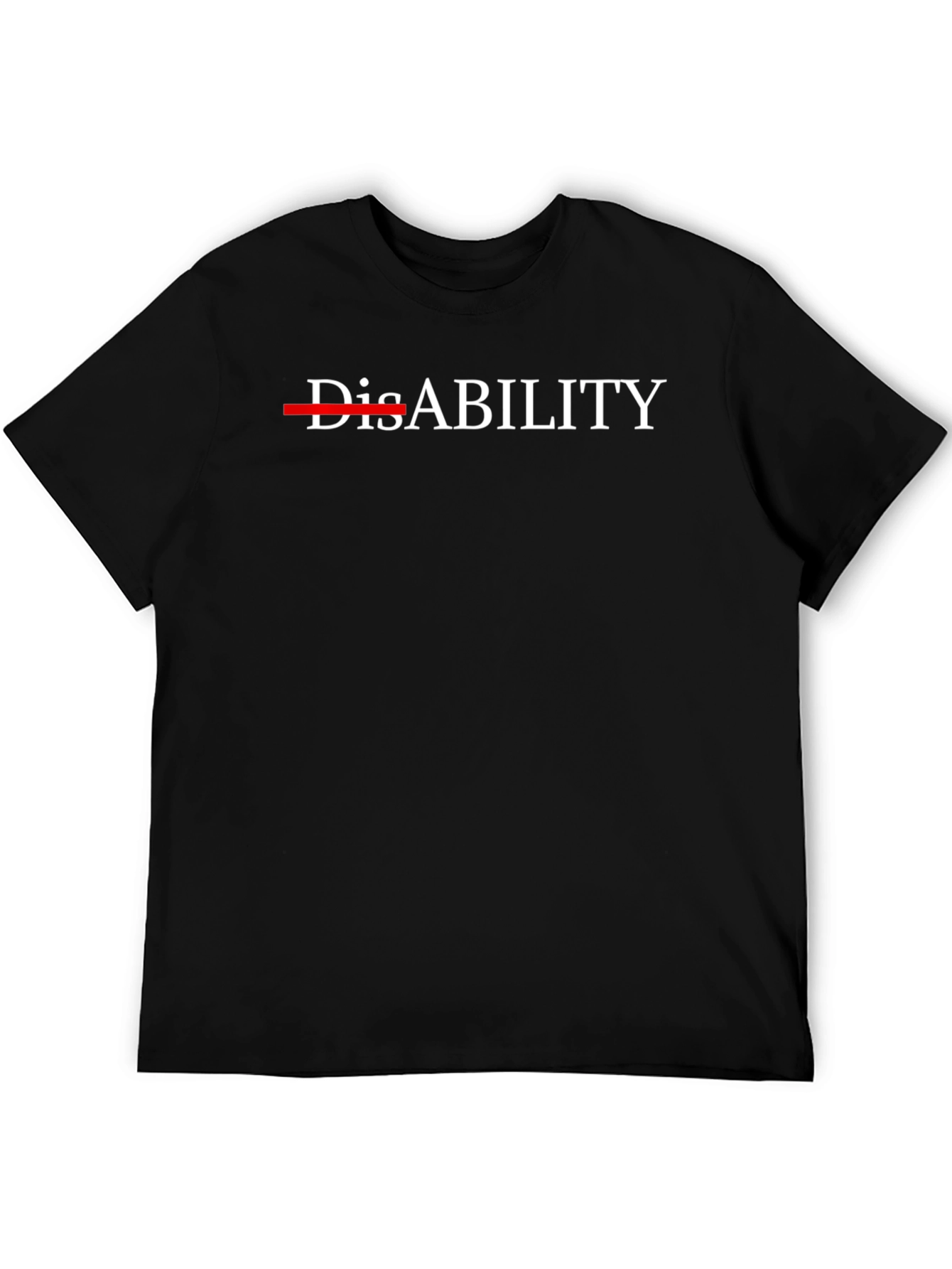Black DisABILITY Awareness Black T-Shirt view 5