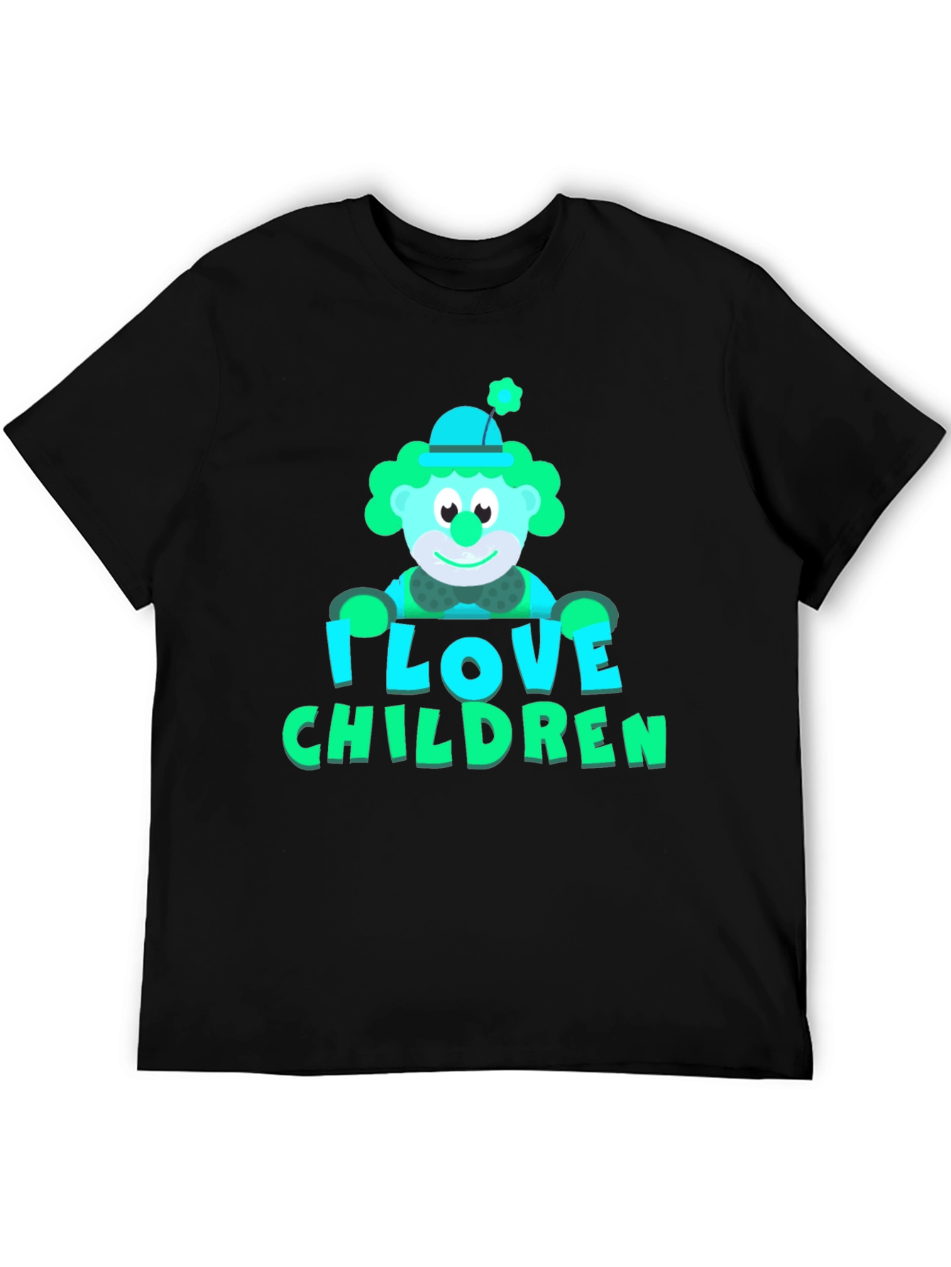 Black I Love Children Graphic T-Shirt view 5