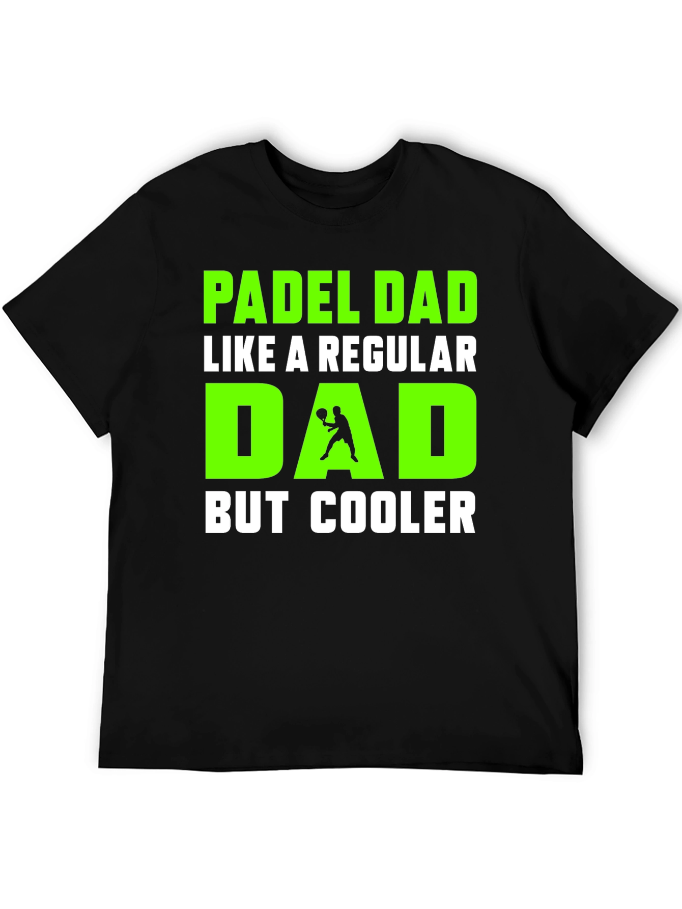 Black Padel Dad T-Shirt - Cooler Than Regular Dads! view 5