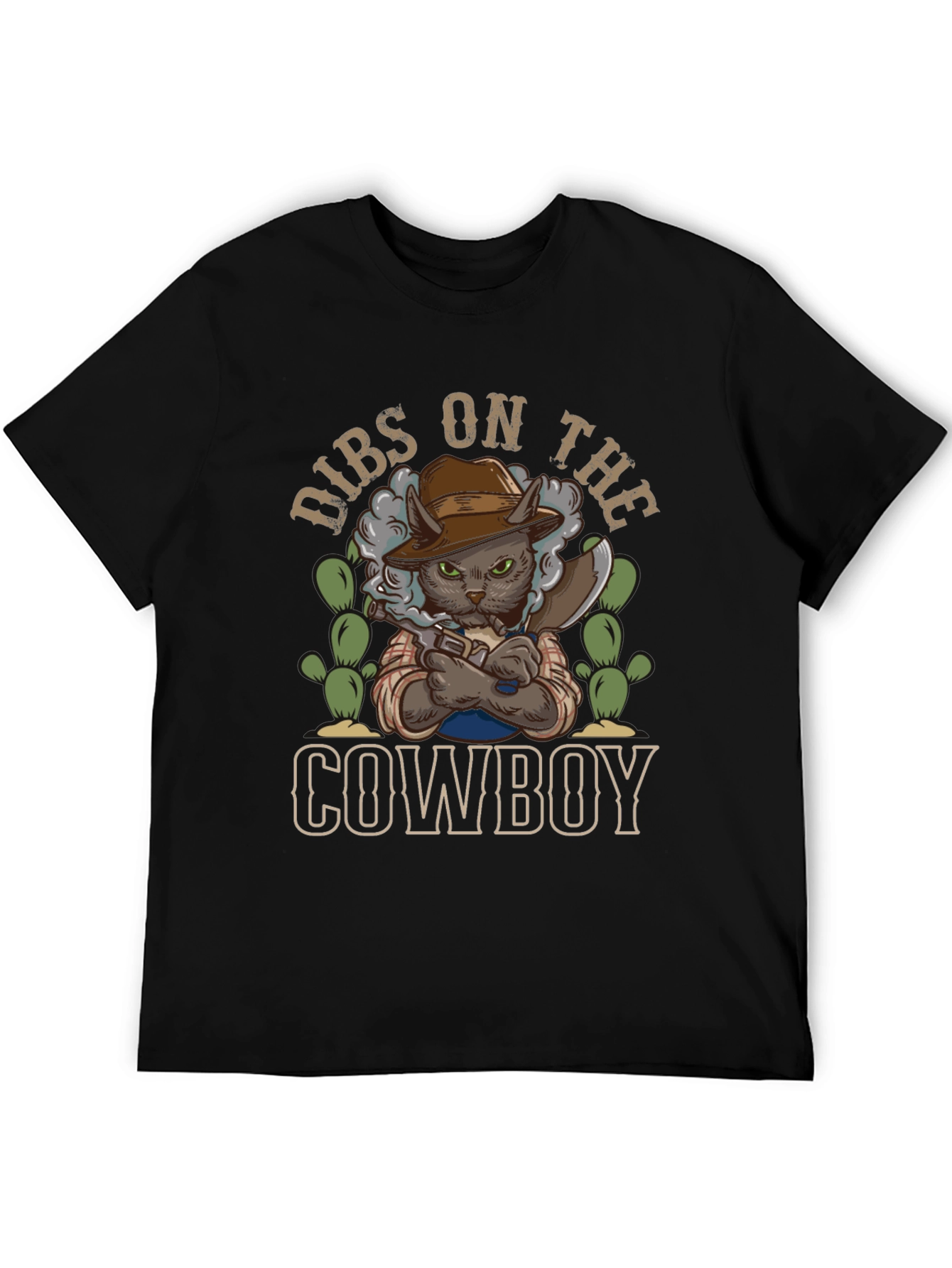 Black Ribs On The Cowboy Graphic T-Shirt view 5