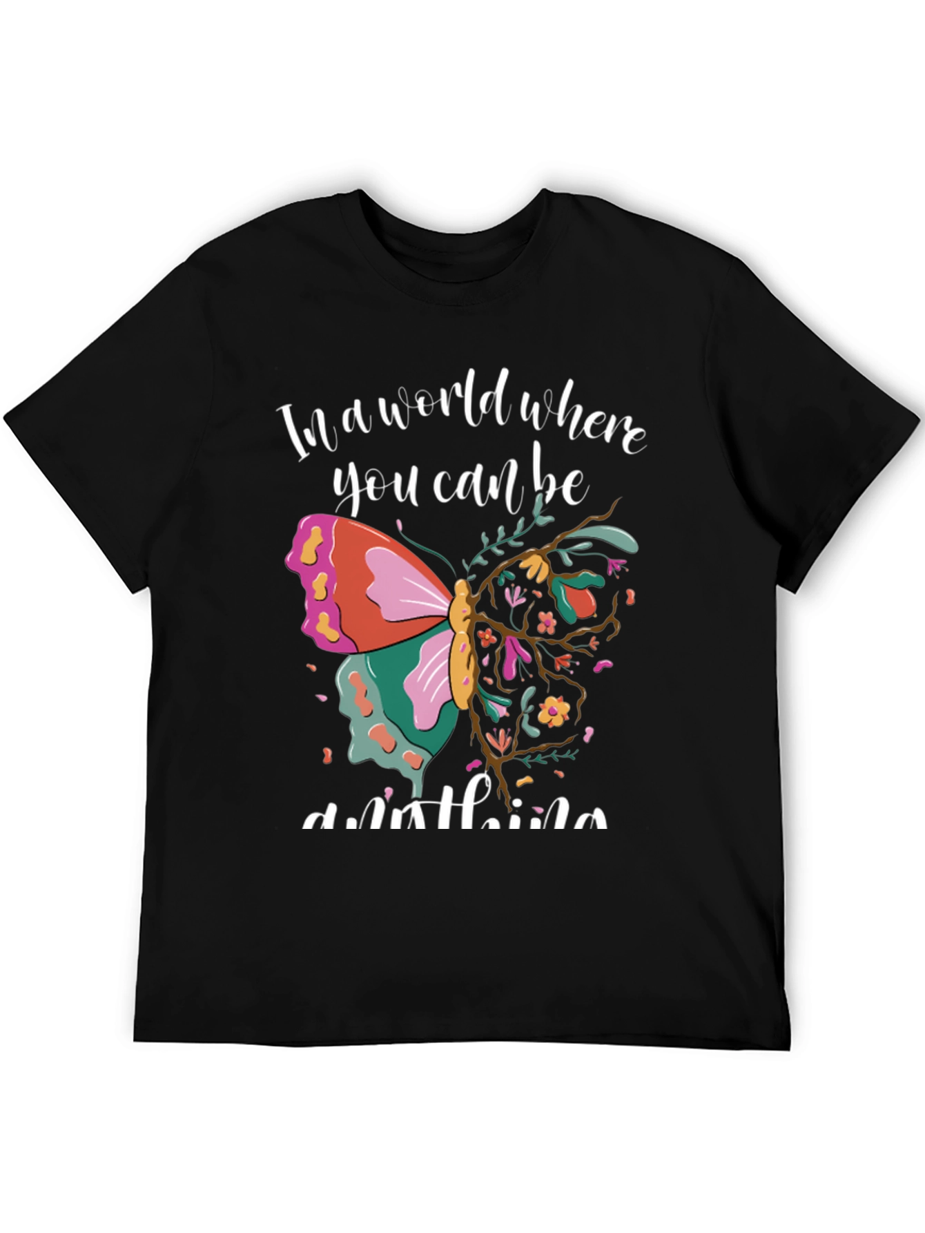 Black Butterfly Graphic T-Shirt - Be Anything! view 5