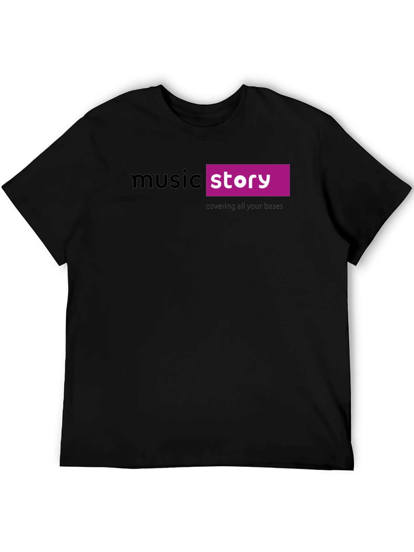 Black Music Story Black Cotton Graphic T-Shirt view 5