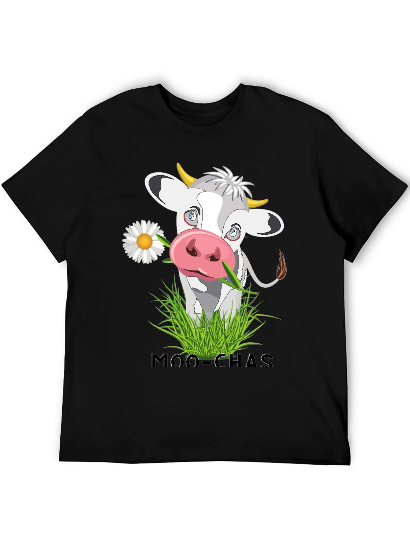 Black Moo-Chas Cow T-Shirt view 5