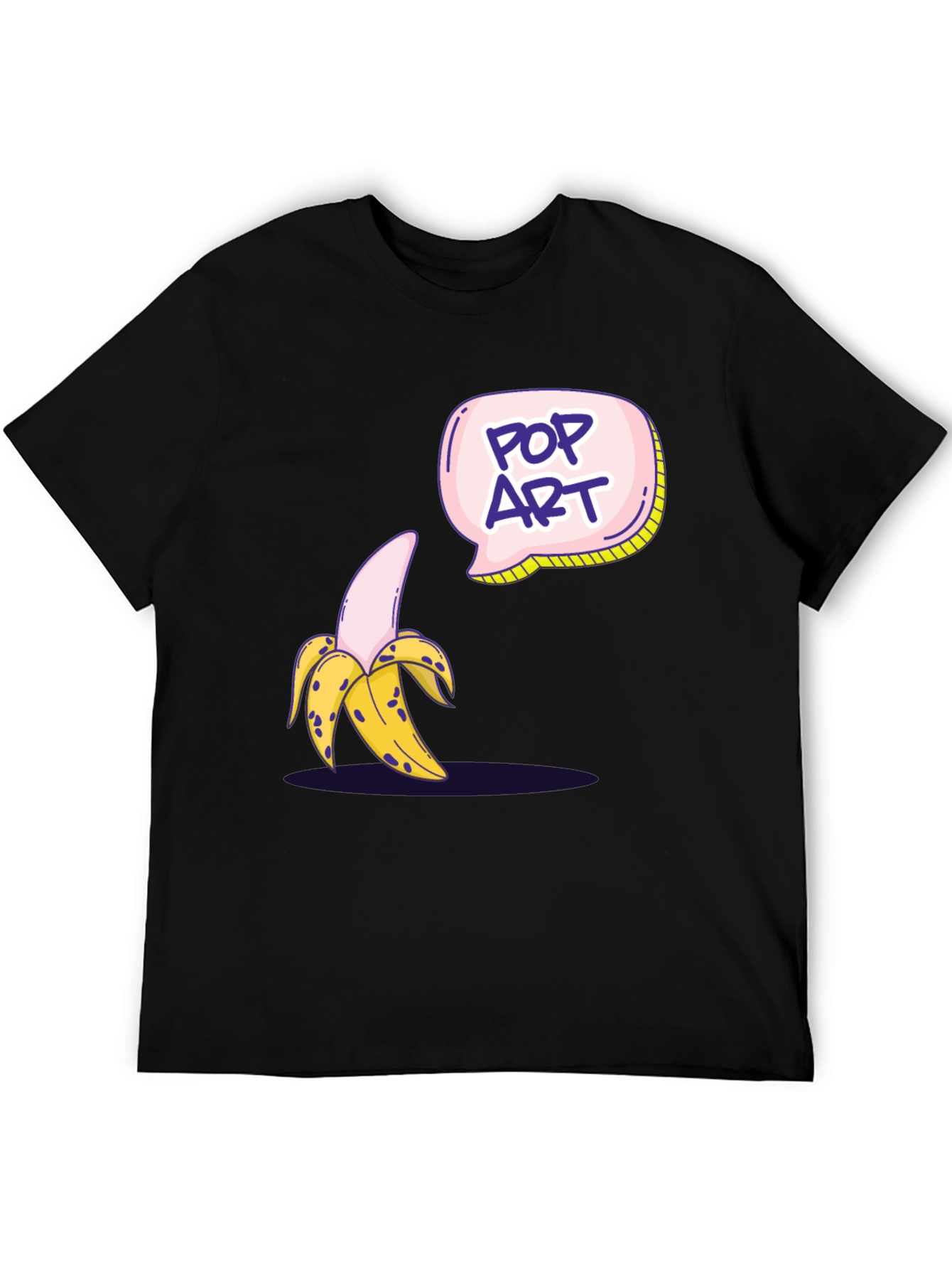 Black Pop Art Banana Graphic T-Shirt view 5