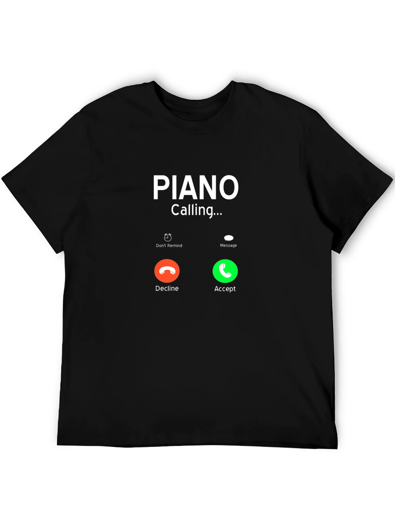 Black Piano Calling Black T-Shirt view 5