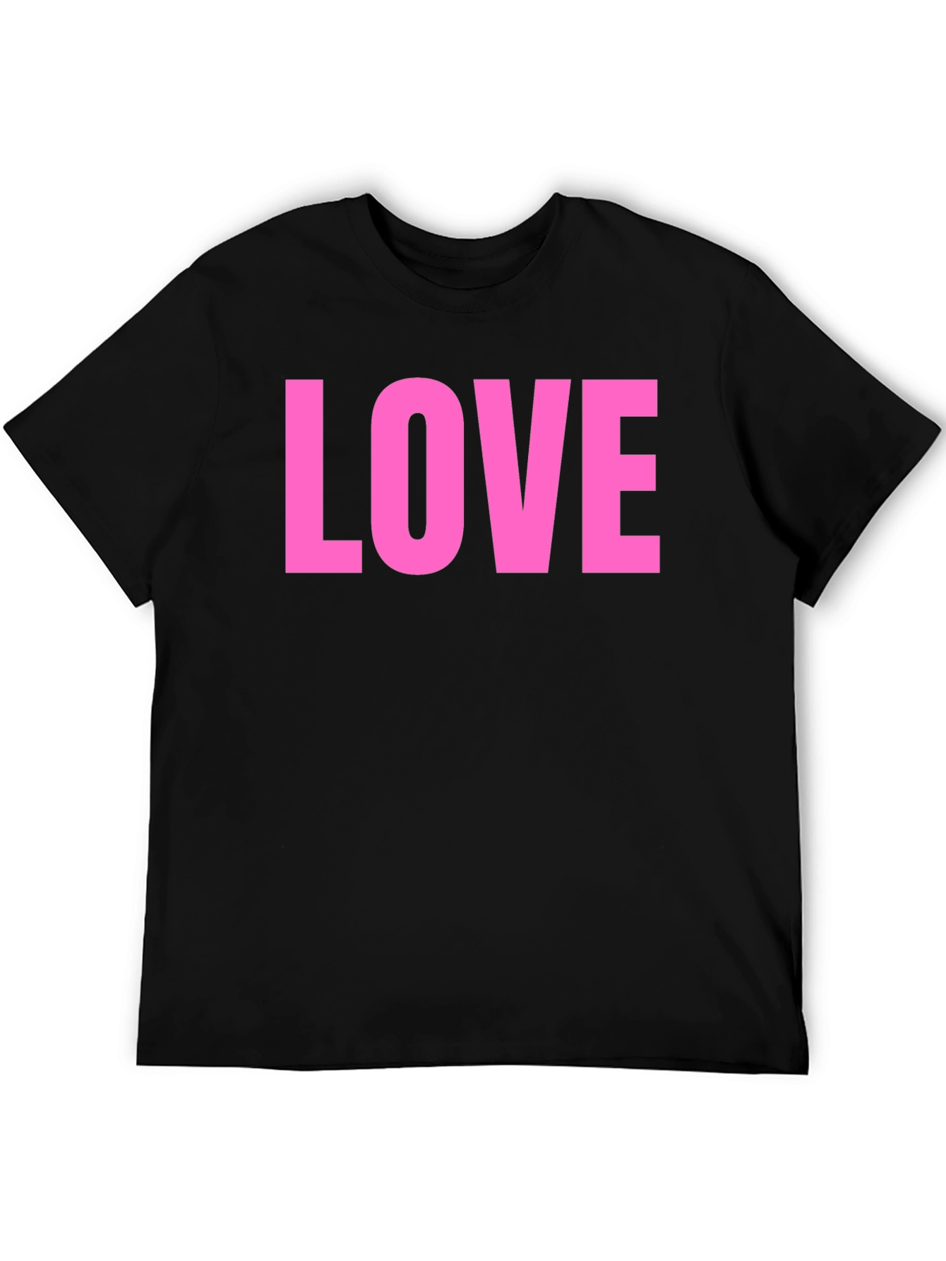 Black Love Graphic Tee - Black Casual T-Shirt view 5