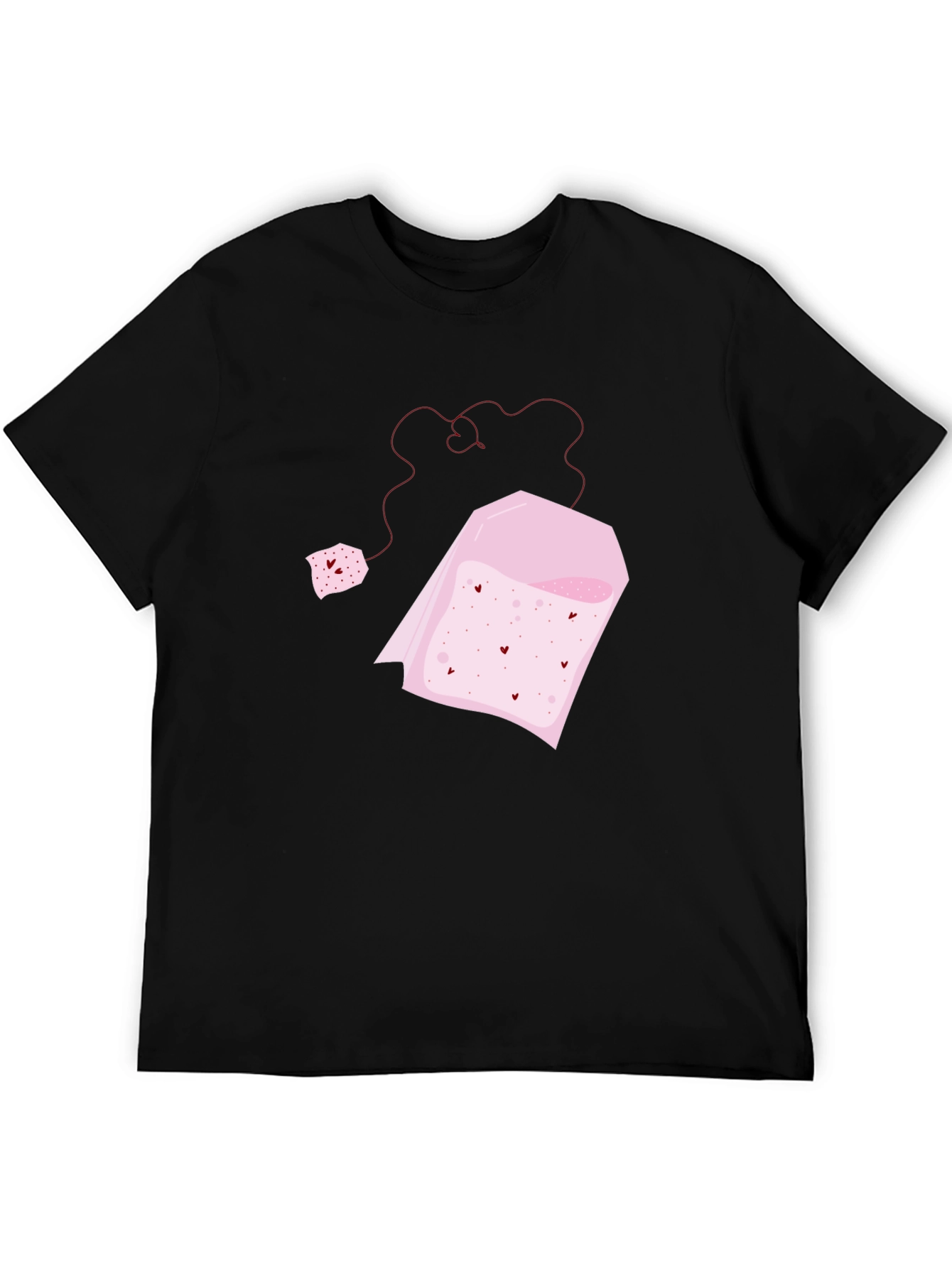 Black Heart Tea Bag Graphic Tee - Black view 5