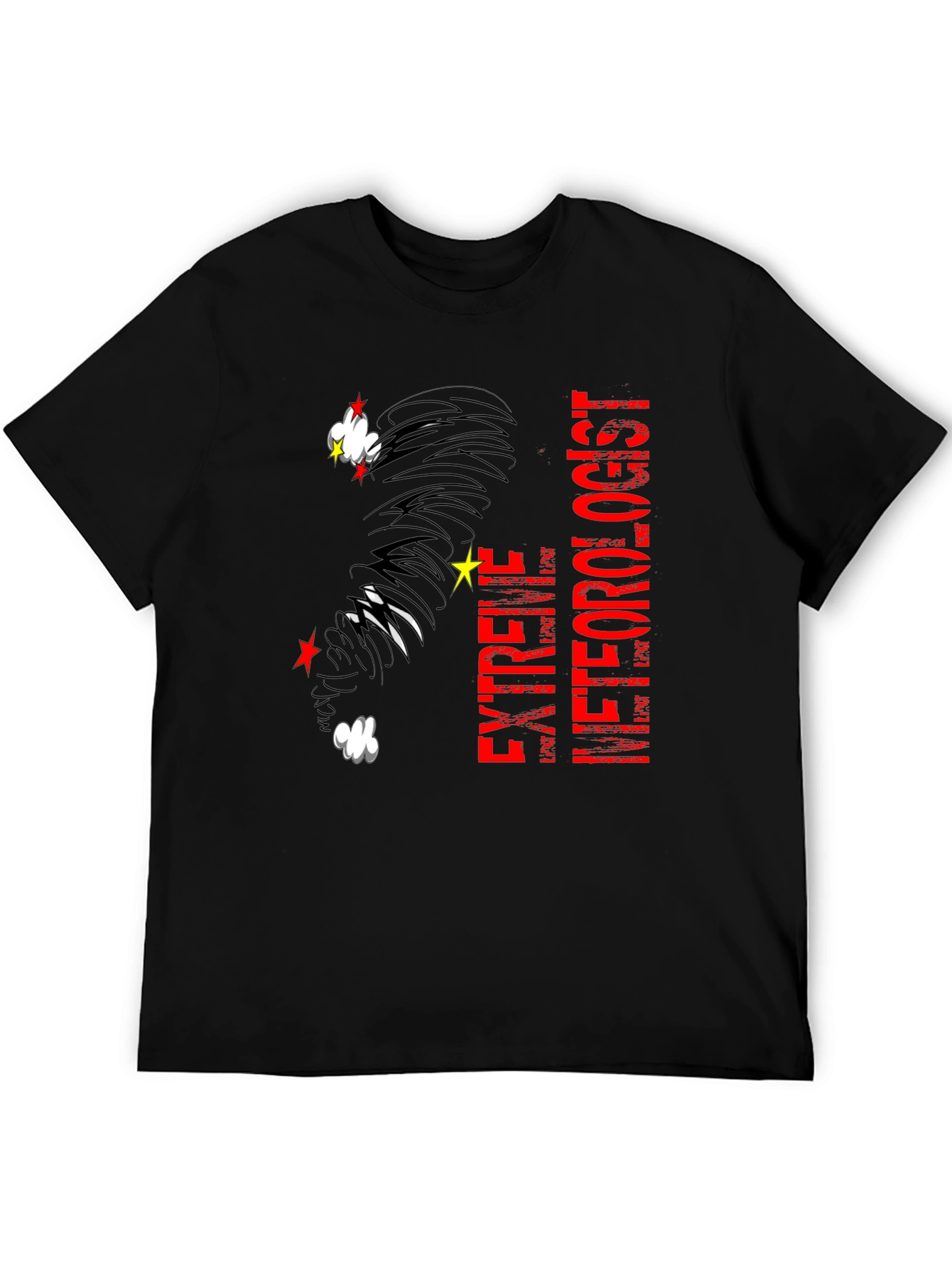 Black Extreme Meteorologist Black Graphic Tee view 5