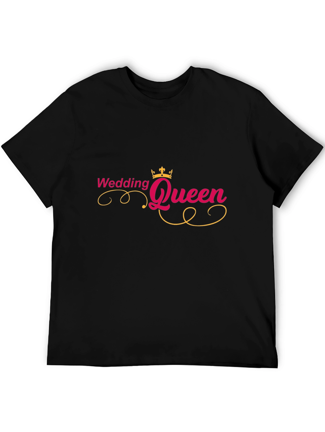 Black Wedding Queen T-Shirt - Bride Celebration Tee view 5
