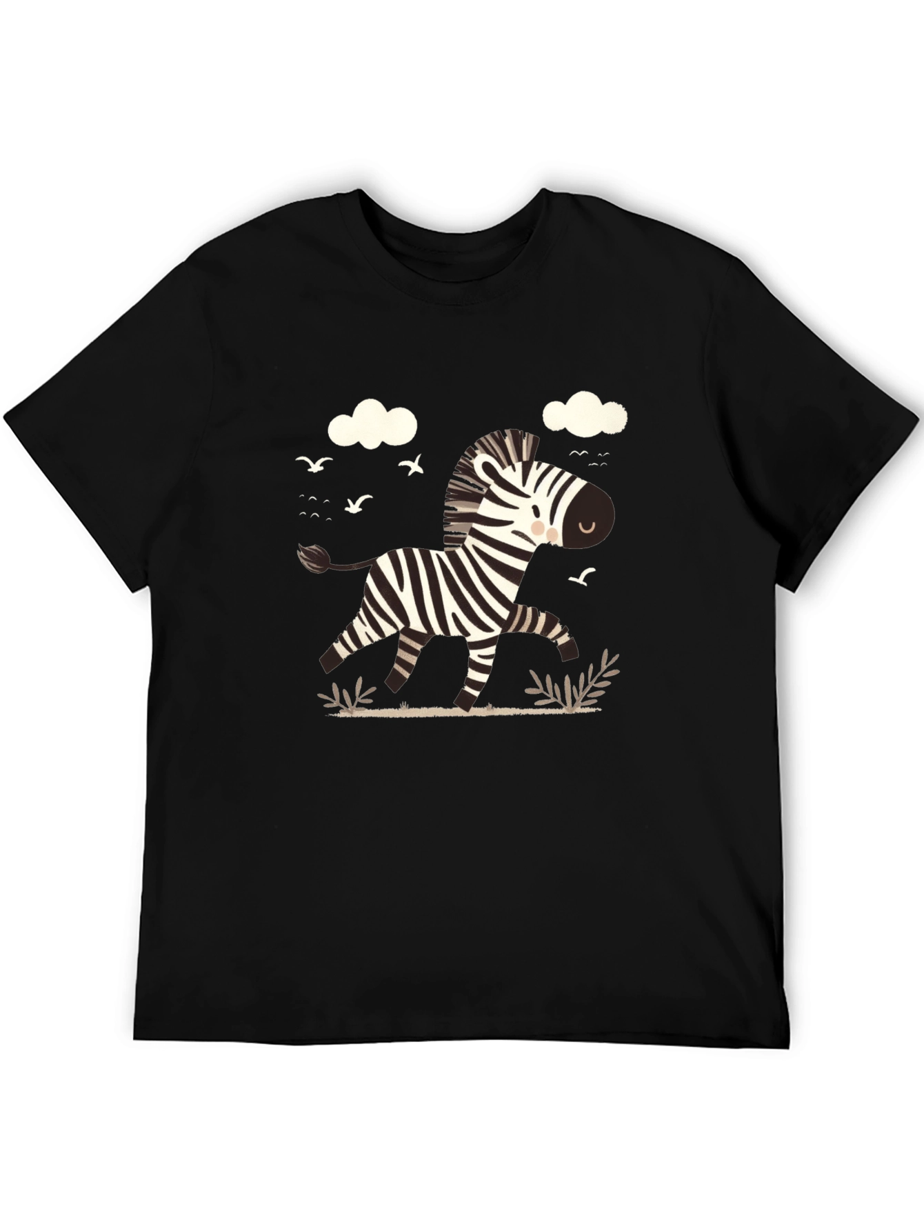 Black Zebra Graphic Tee - Black Cotton Blend view 5