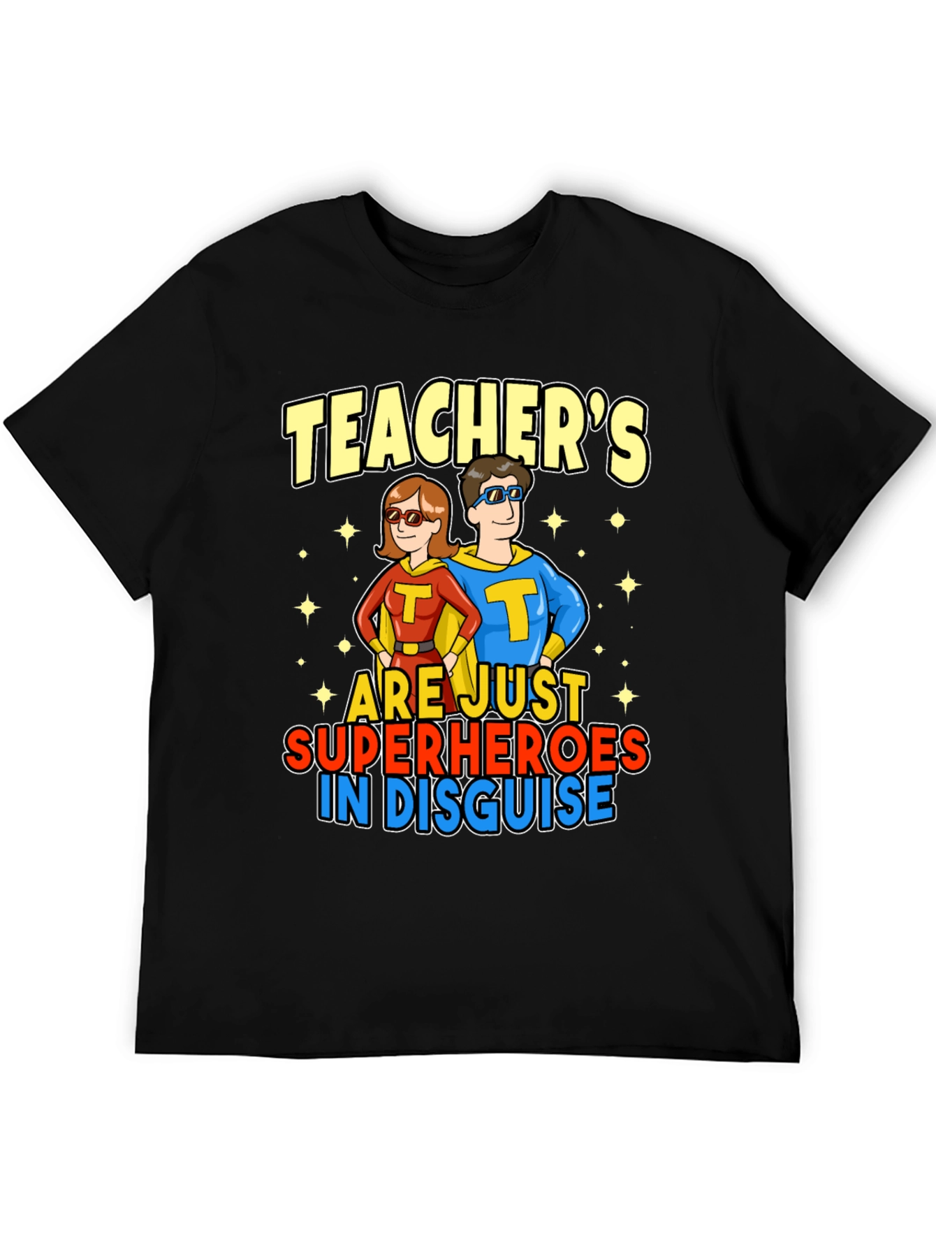 Black Teacher Superhero T-Shirt view 5