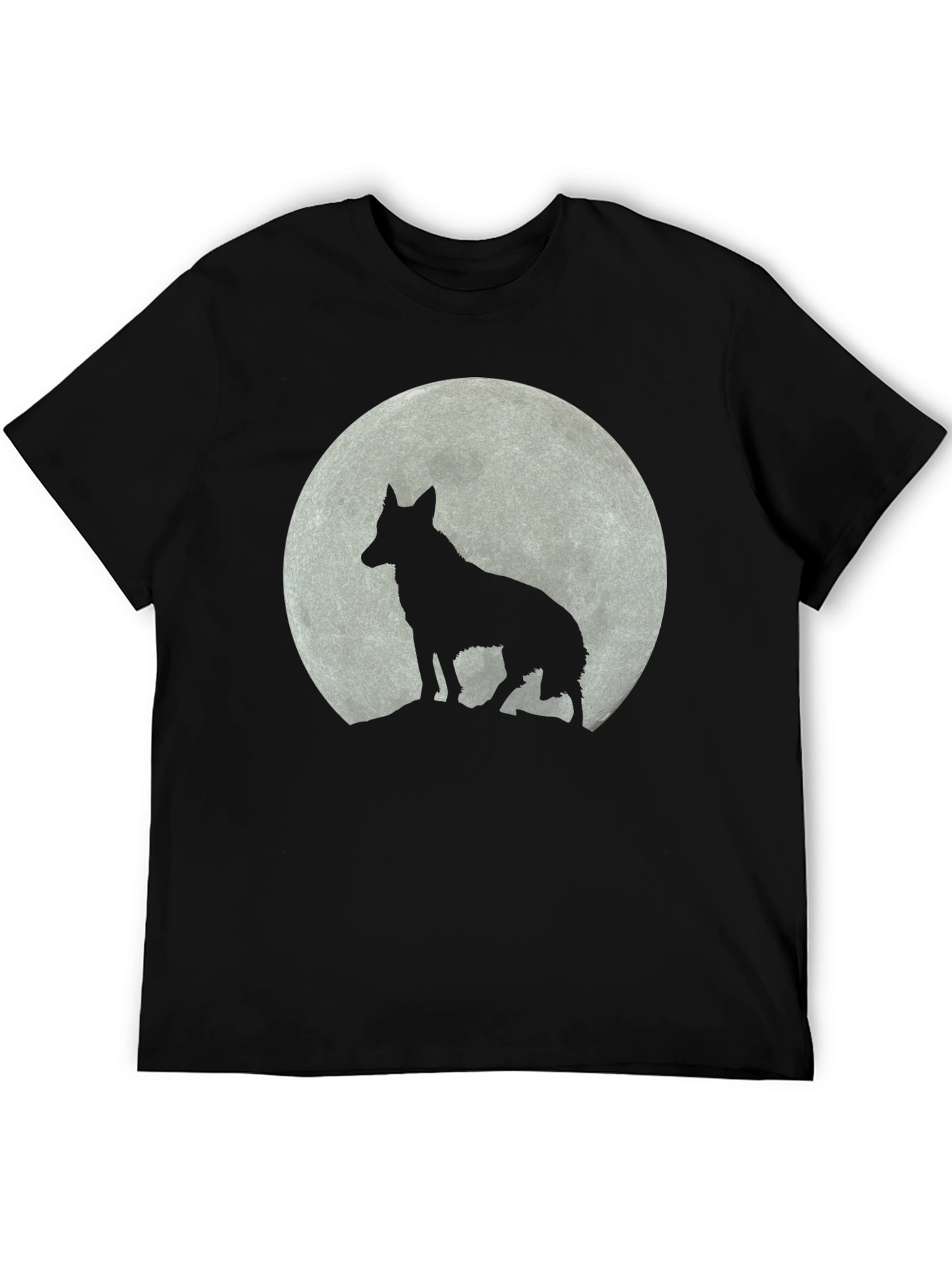Black Wolf Moon Graphic T-Shirt - Black view 5