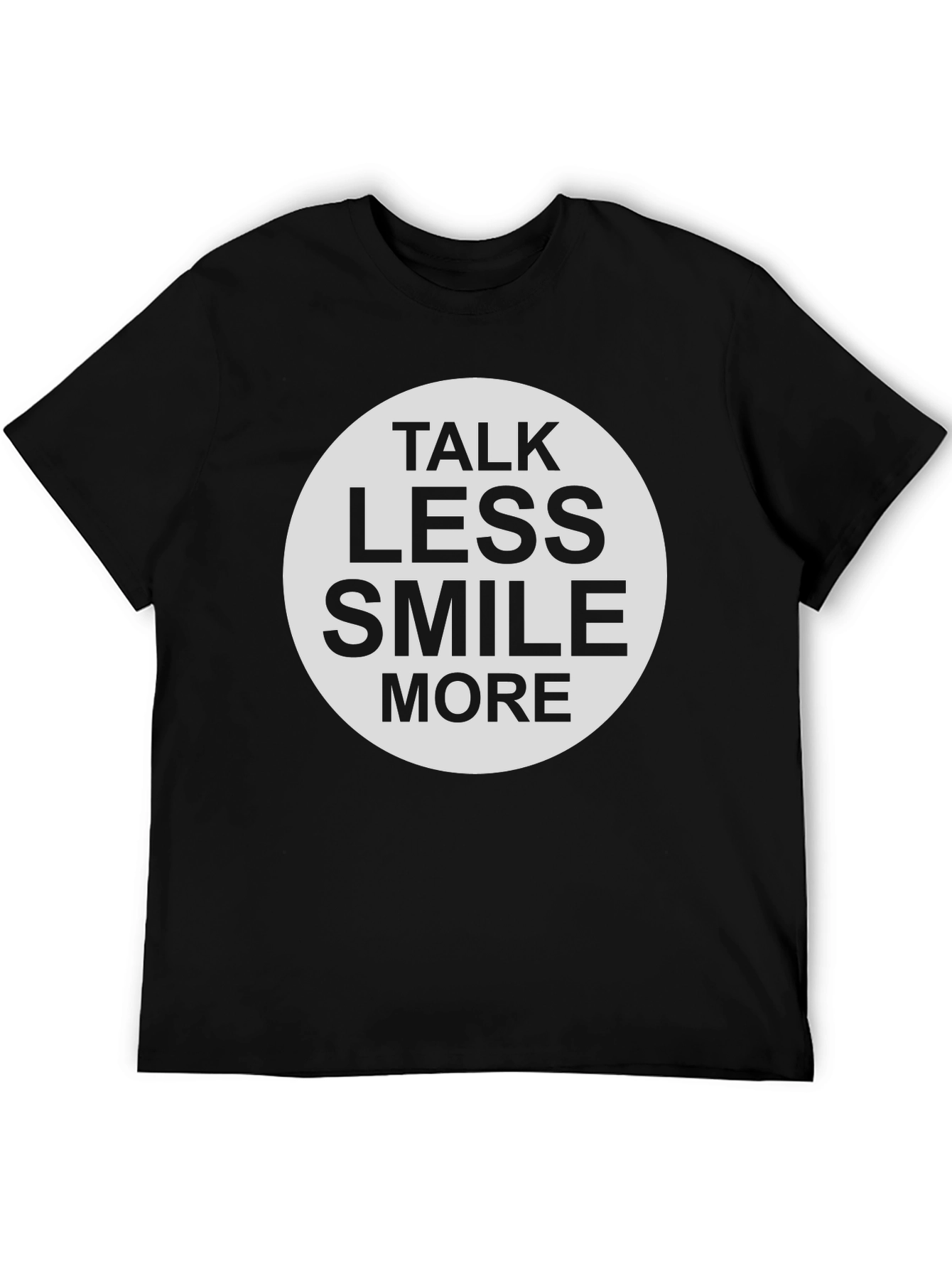 Black Talk Less Smile More Graphic Tee - Black view 5