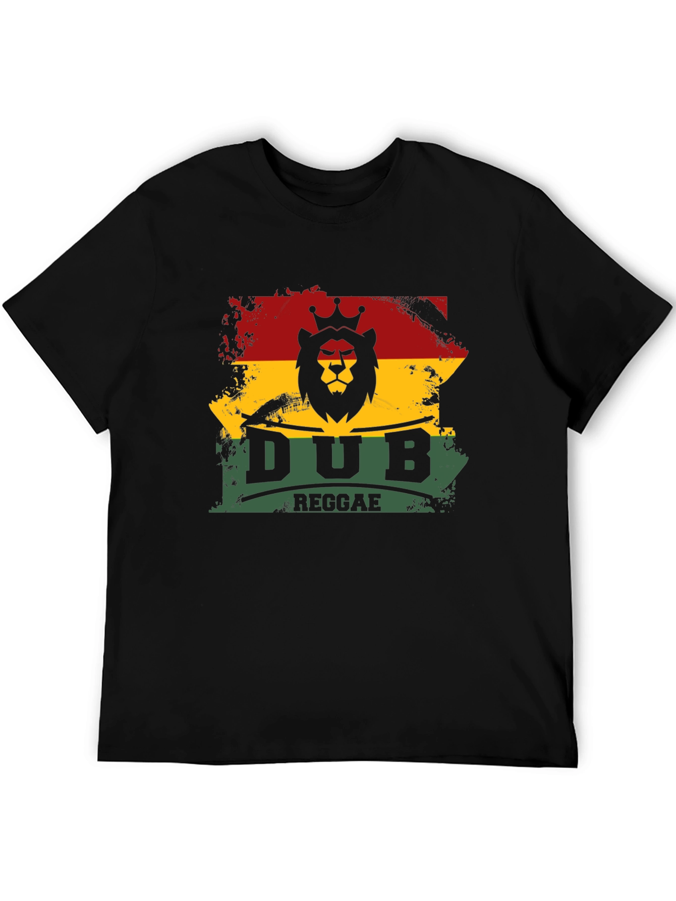 Black Rasta Lion Dub Reggae T-Shirt view 5