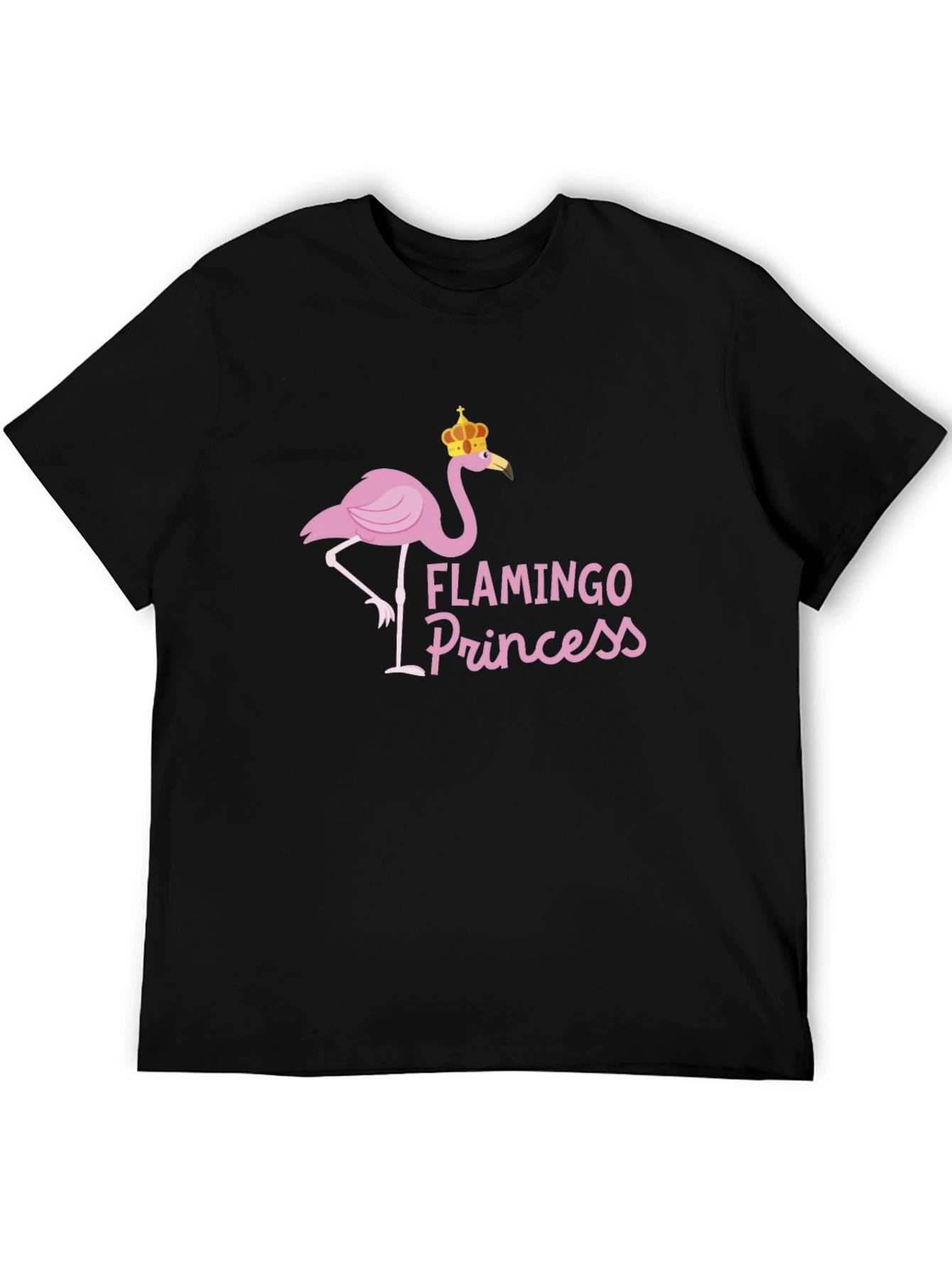 Black Flamingo Princess Graphic Tee - Black view 5