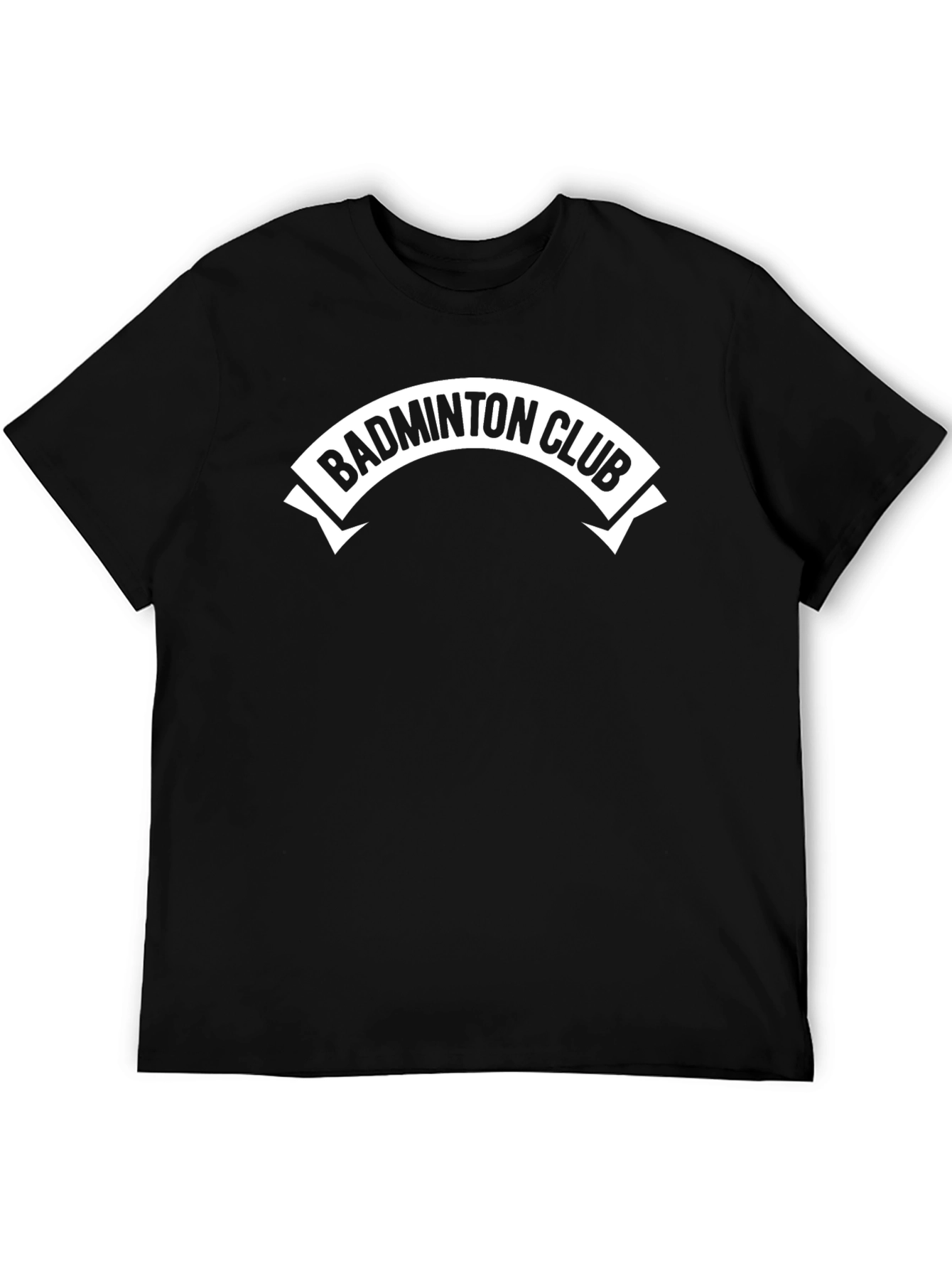 Black Badminton Club Black Tee - Sportswear view 5