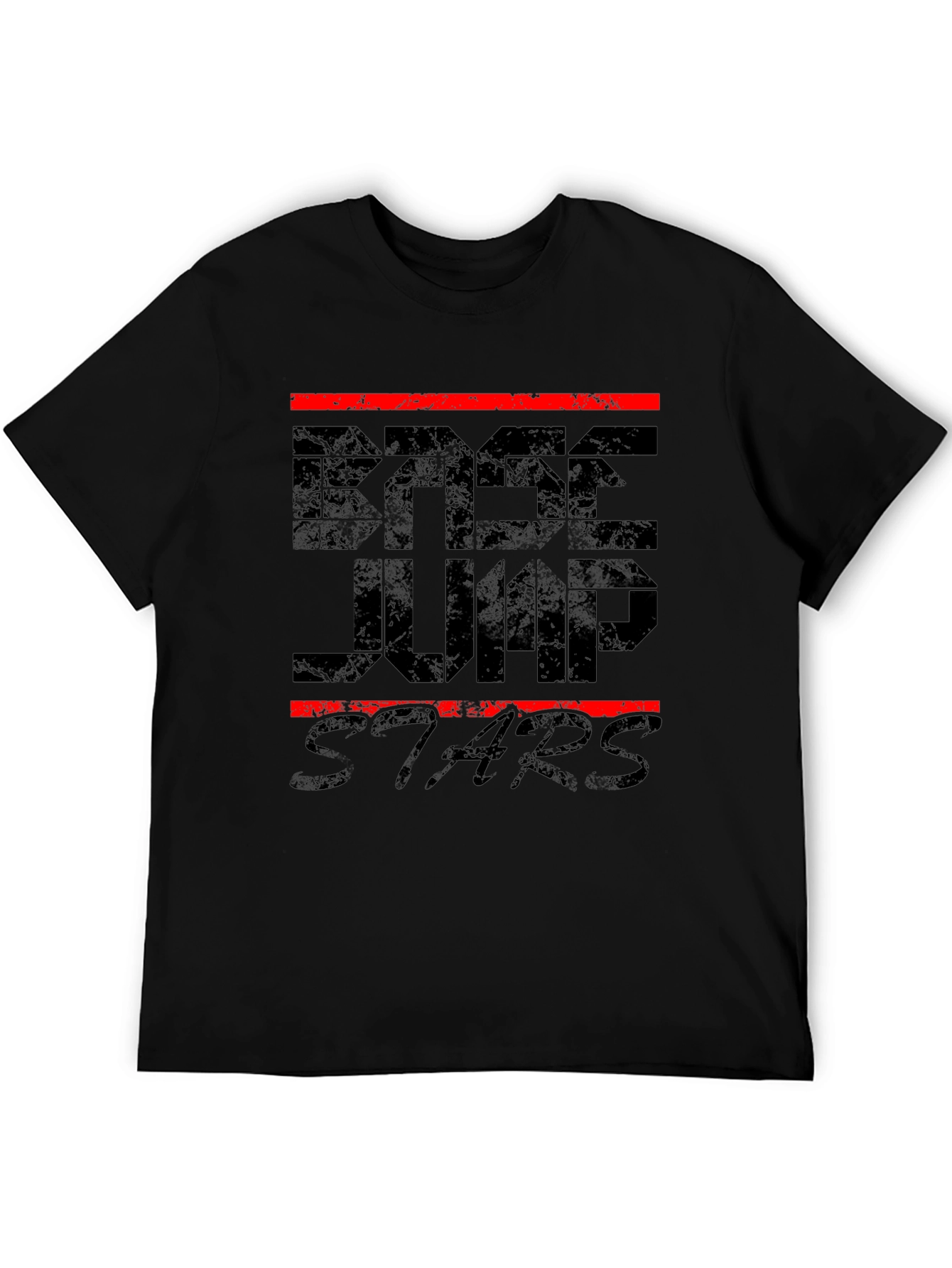 Black BASE Jump Stars Black Graphic Tee view 5
