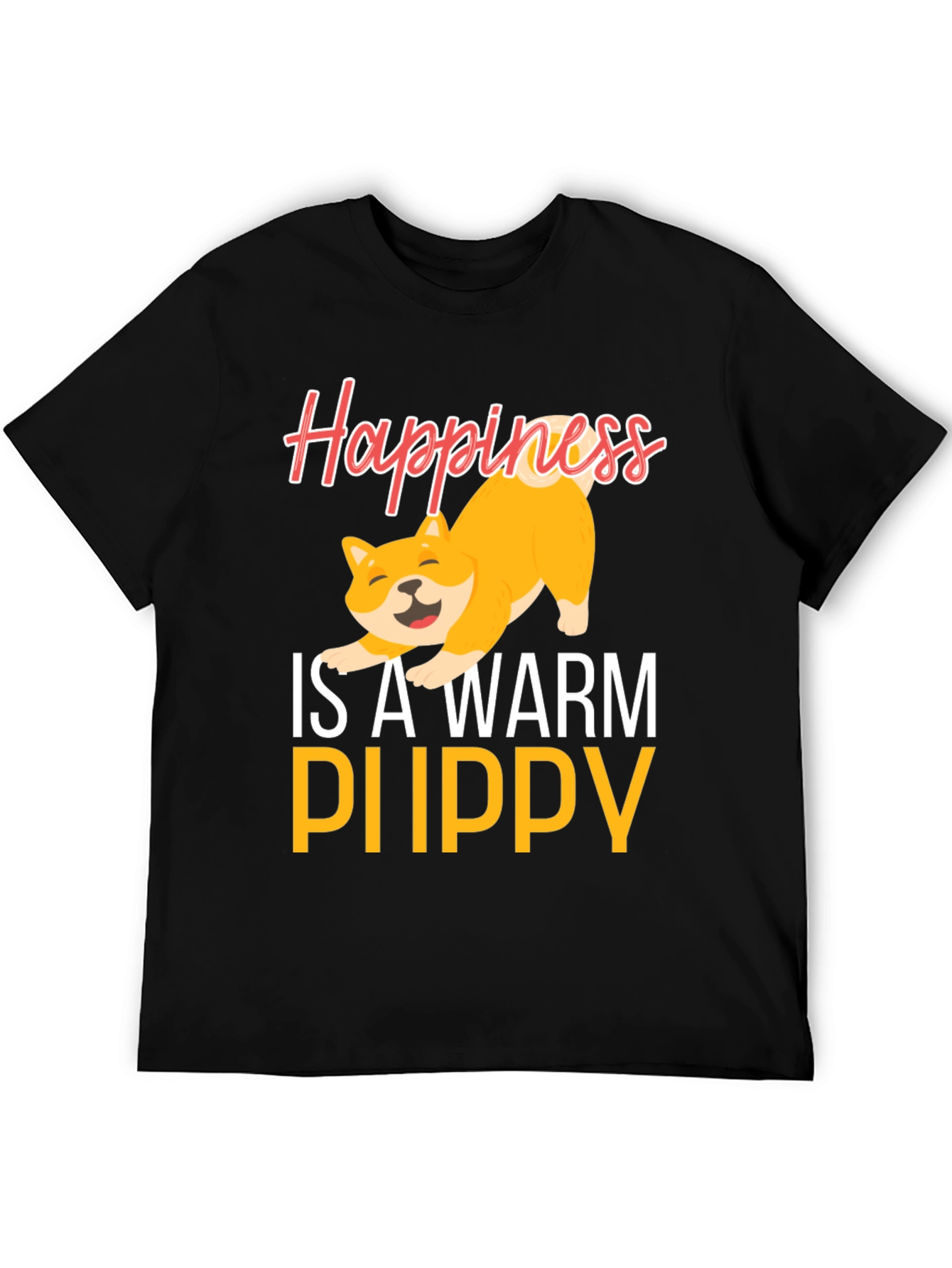 Black Happiness is a Warm Puppy Graphic Tee view 5