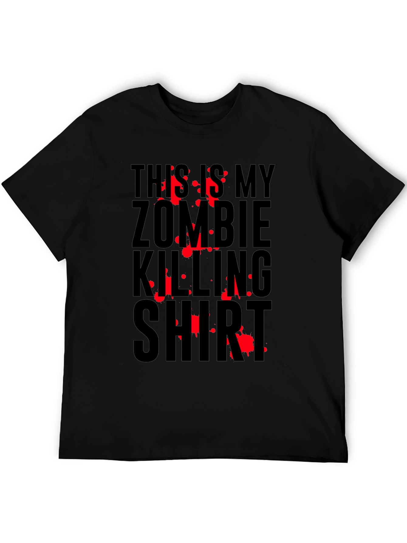 Black Zombie Killing Shirt - Horror Graphic Tee view 5