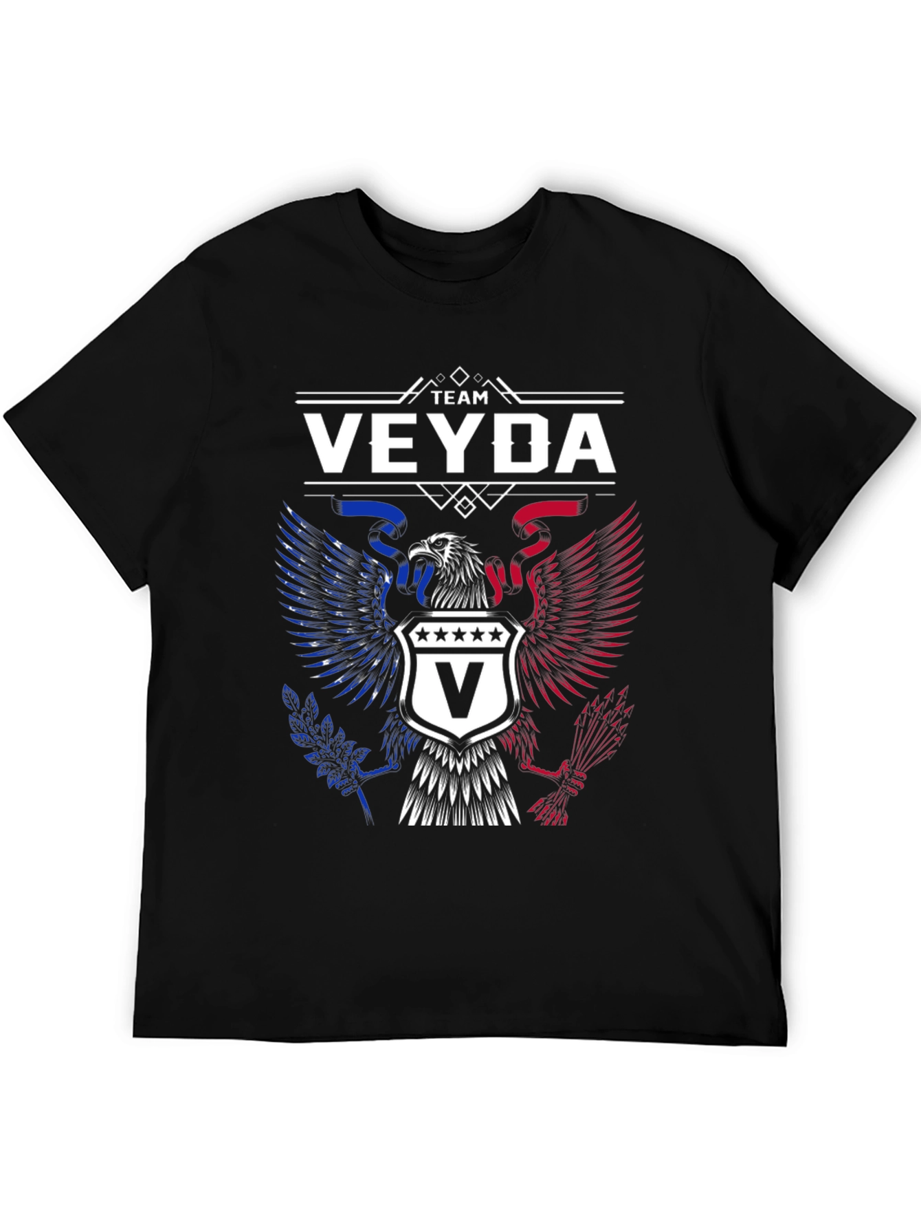 Black Team Veyda Patriotic Eagle Graphic T-Shirt view 5