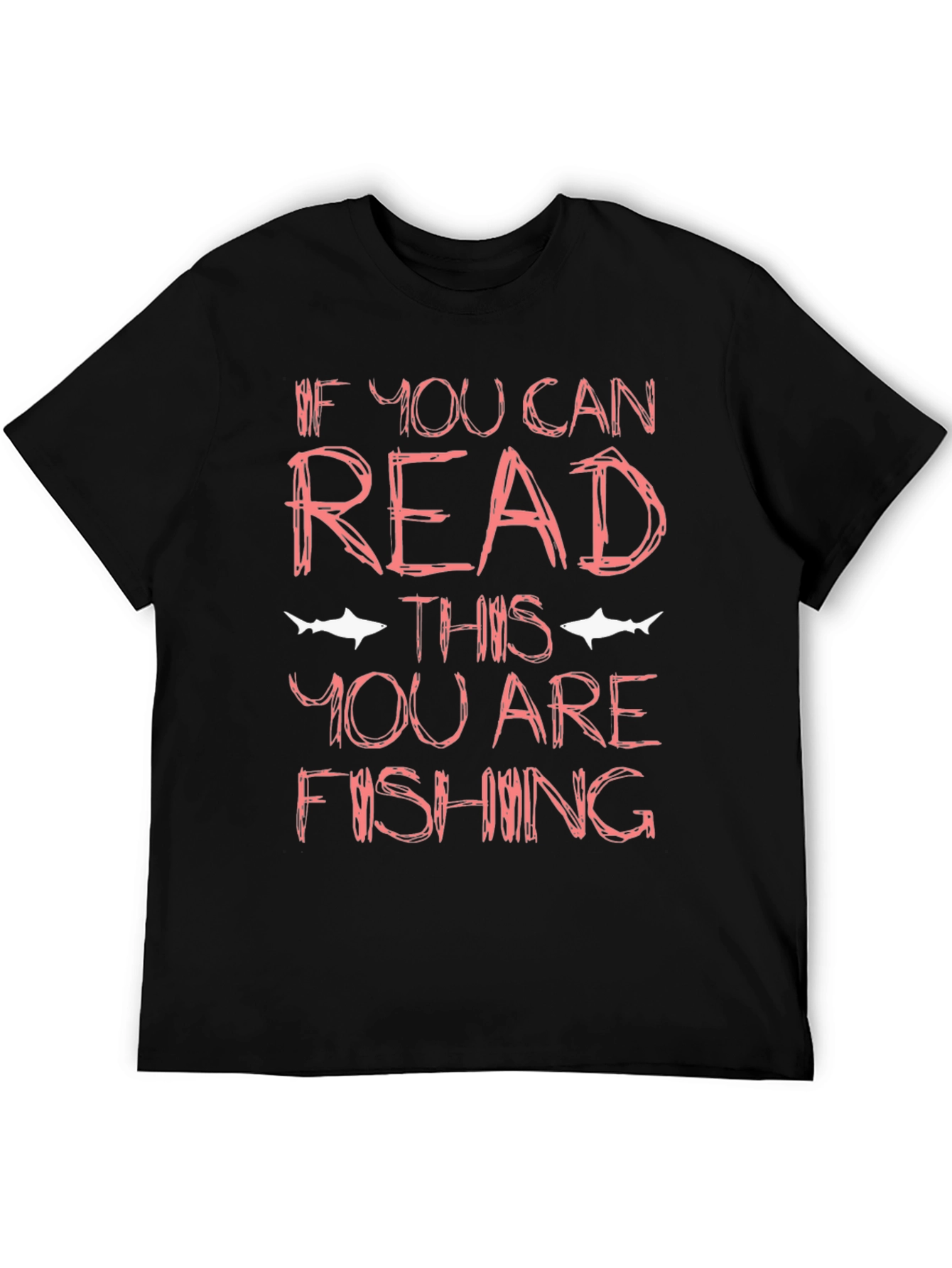 Black Funny Fishing T-Shirt - If You Can Read This view 5